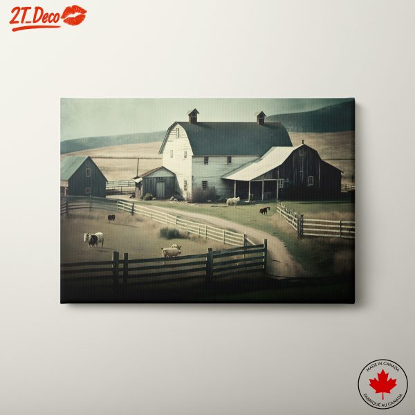 Charming Farmhouse Landscape in Nature