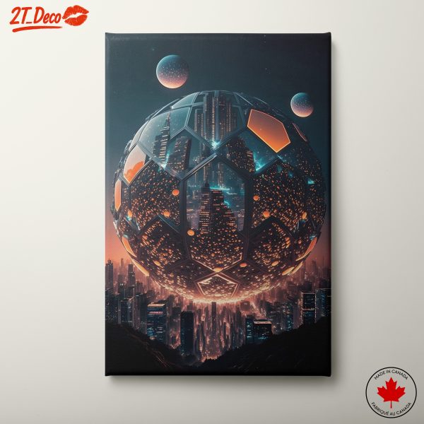 Futuristic Urban Landscape with a Sphere