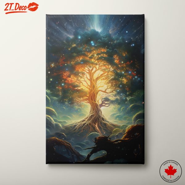 Mystical Tree Spirit in Cosmic Landscape