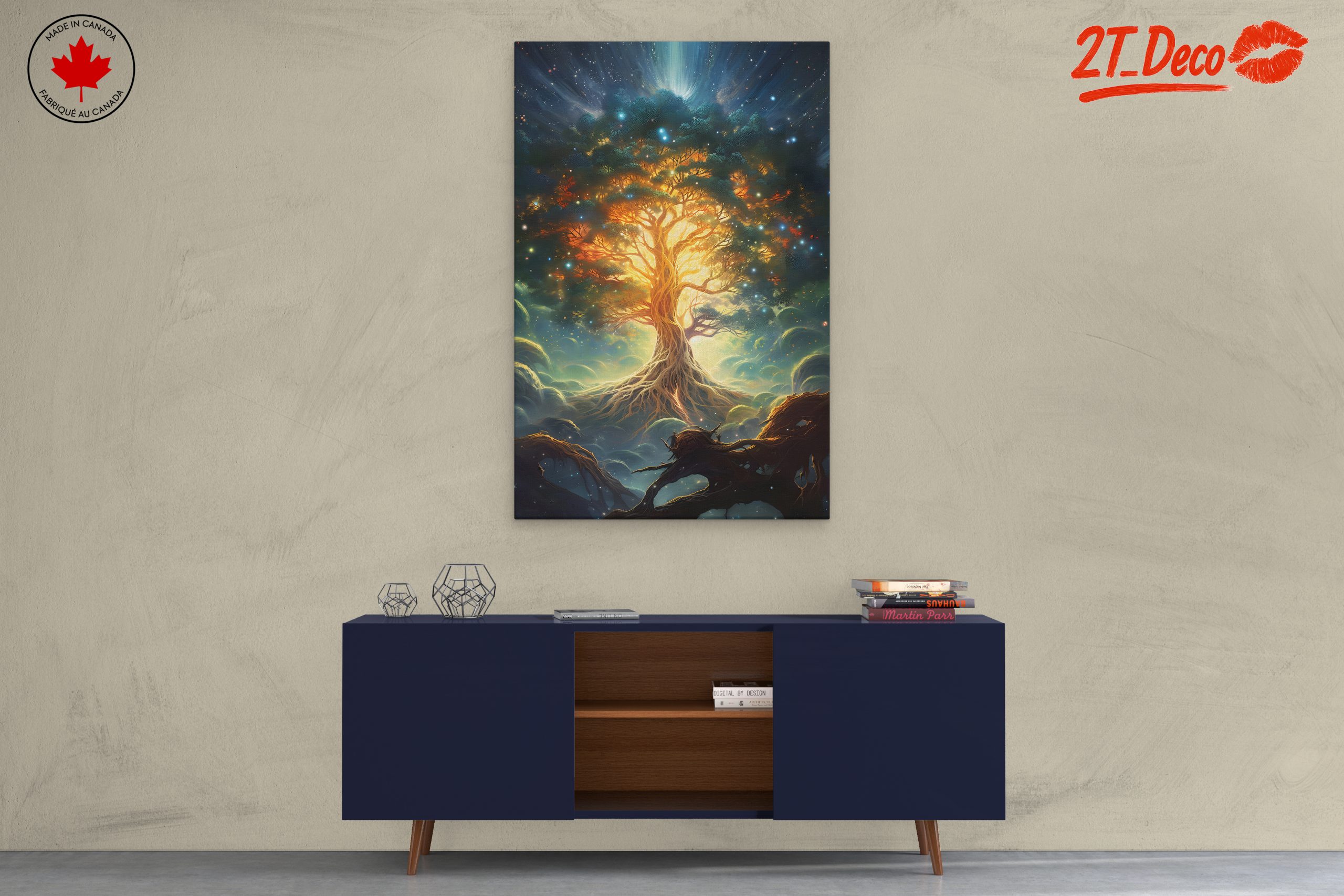 Mystical Tree Spirit in Cosmic Landscape - Image 3