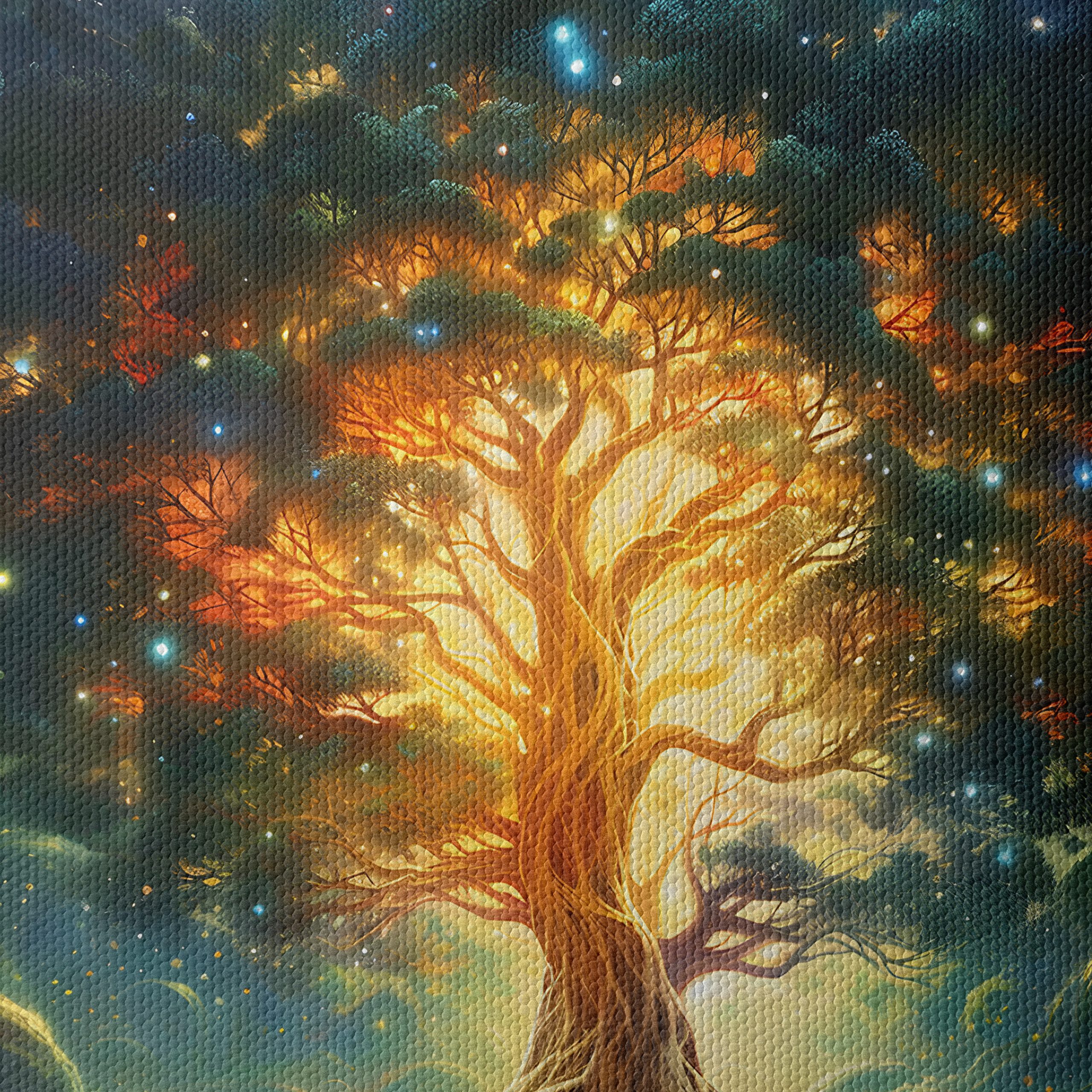 Mystical Tree Spirit in Cosmic Landscape - Image 4