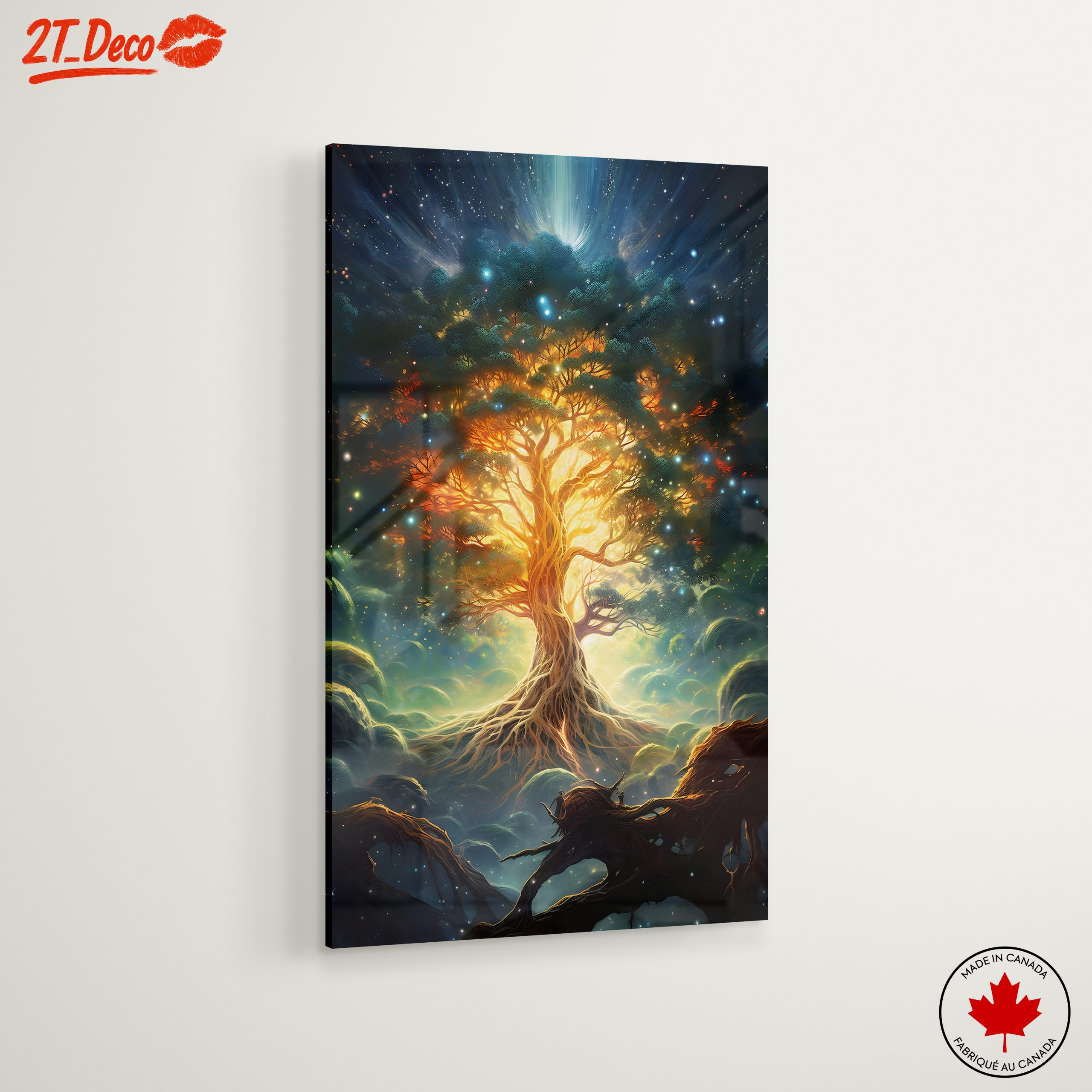 Mystical Tree Spirit in Cosmic Landscape - Image 6