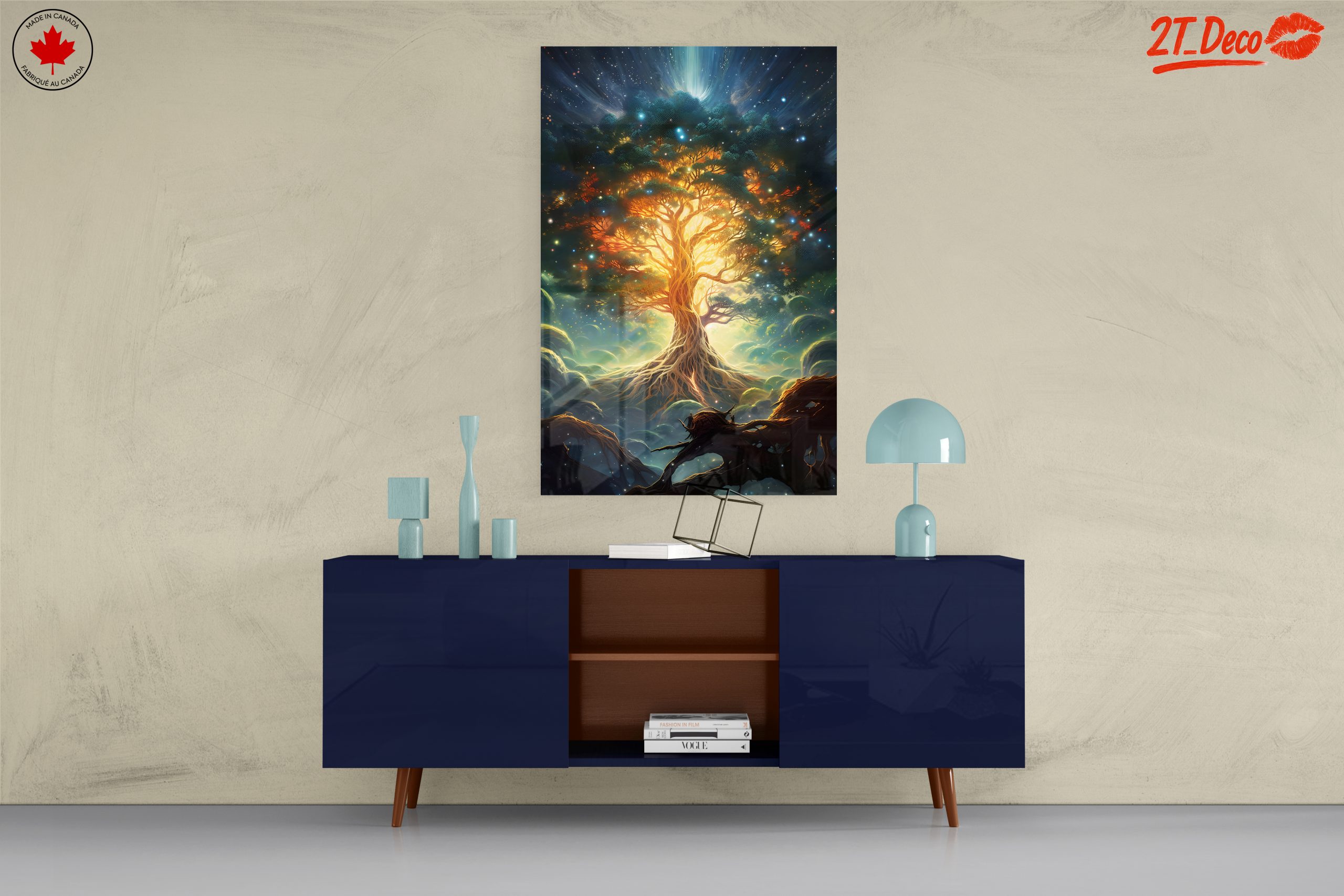 Mystical Tree Spirit in Cosmic Landscape - Image 8
