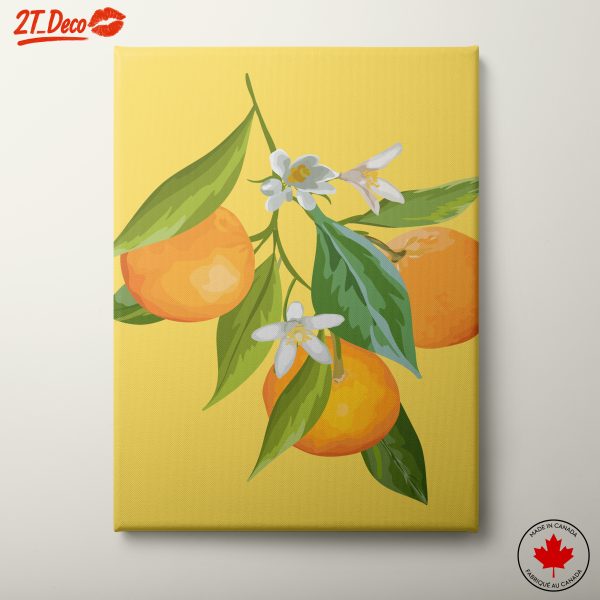 Vibrant Abstract Food Artwork of Oranges