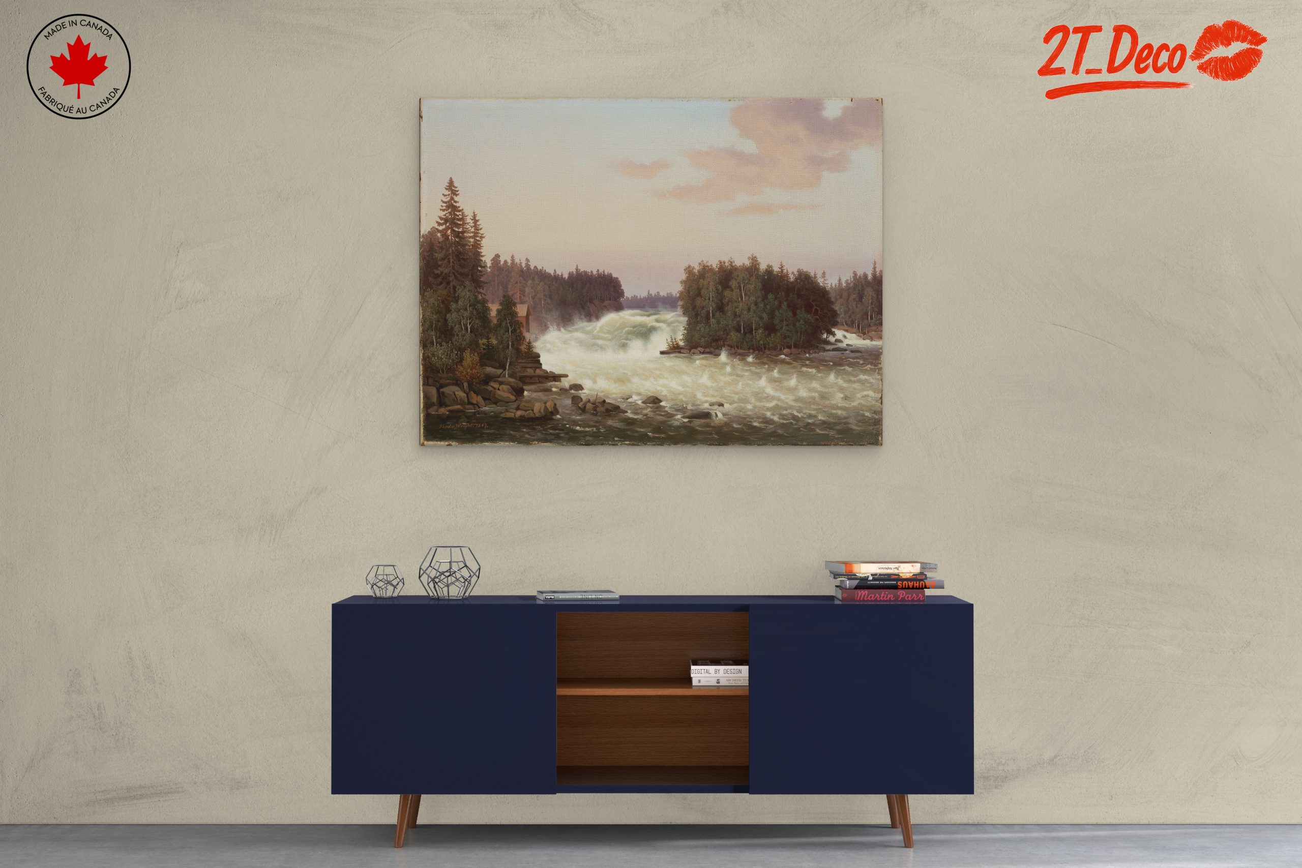 Majestic Waterfall in Lush Forest - Image 3