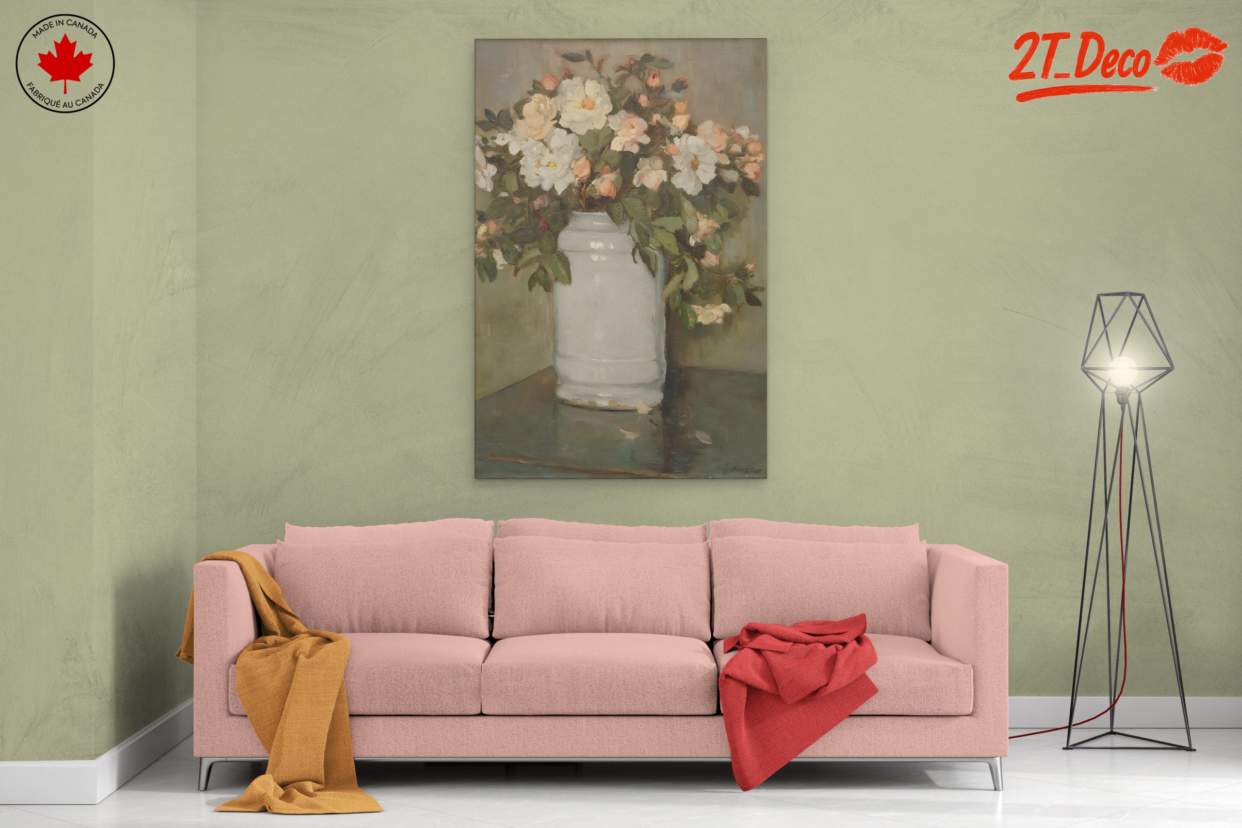 Delicate Floral Arrangement in Vase - Image 2