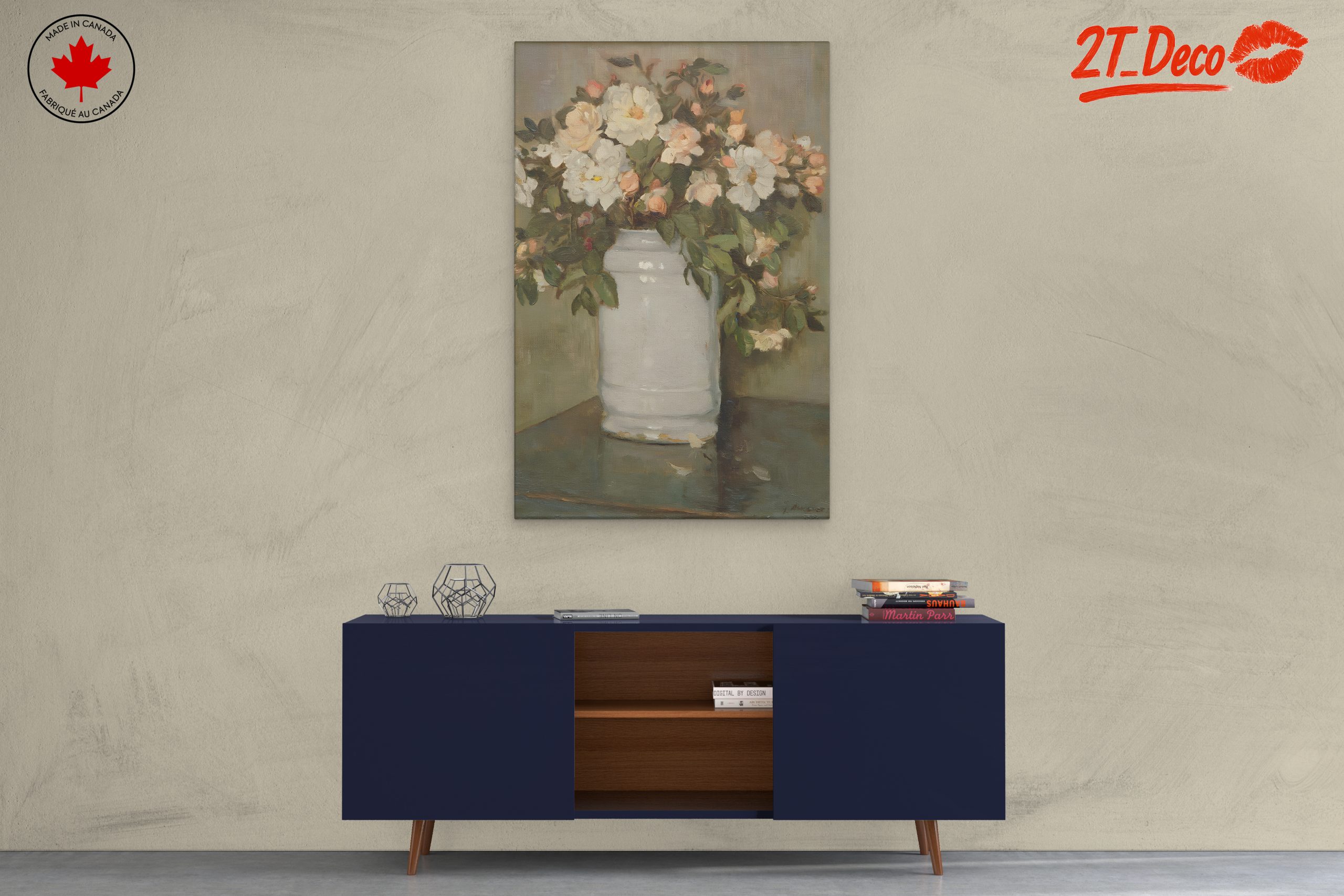 Delicate Floral Arrangement in Vase - Image 3