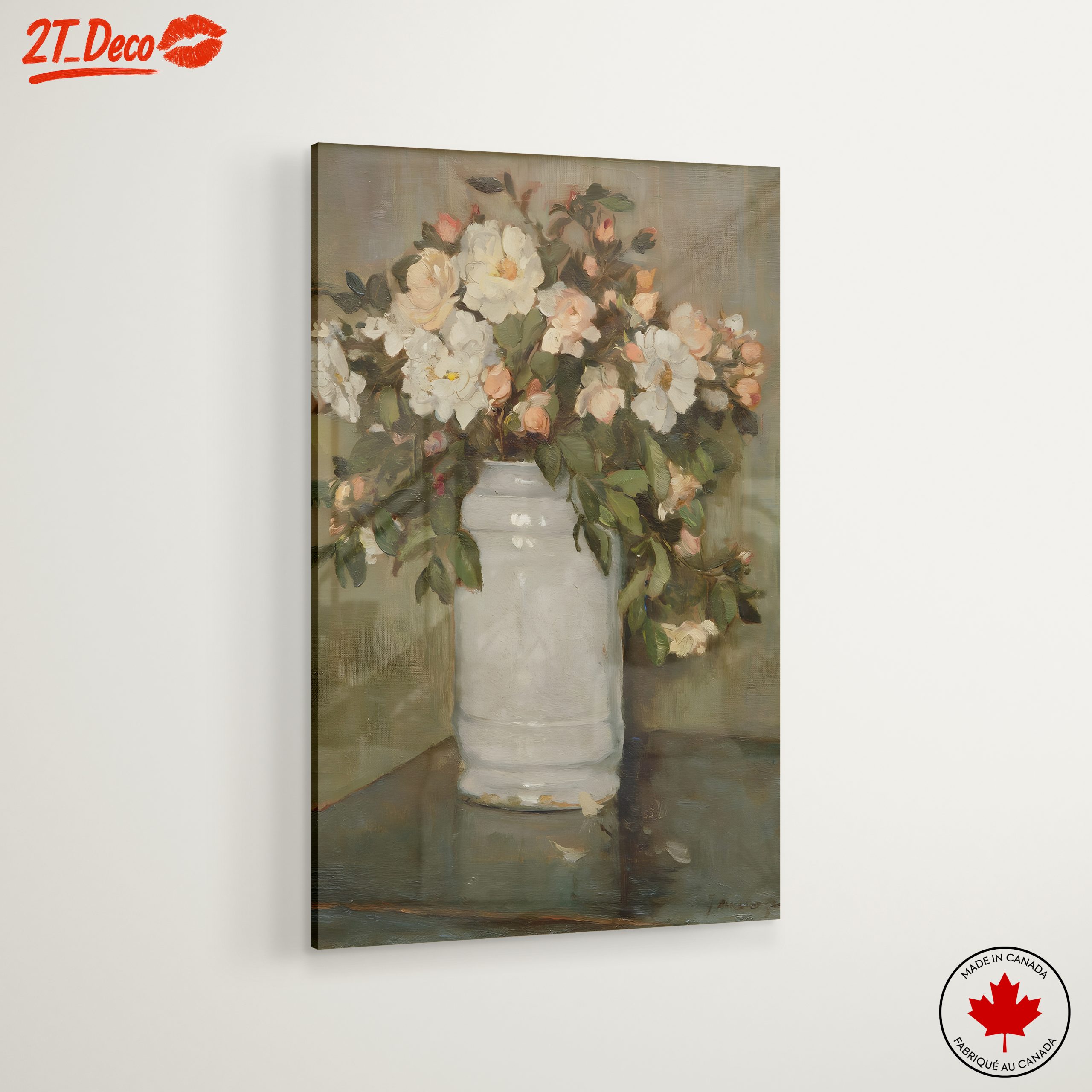 Delicate Floral Arrangement in Vase - Image 6