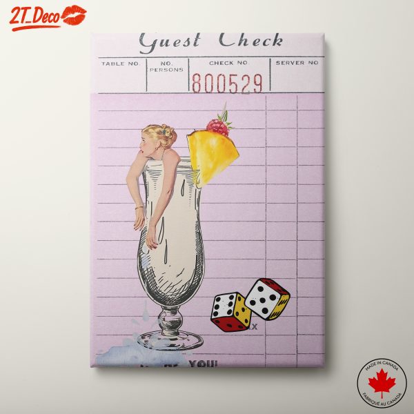 Playful Cocktail Girl Illustration