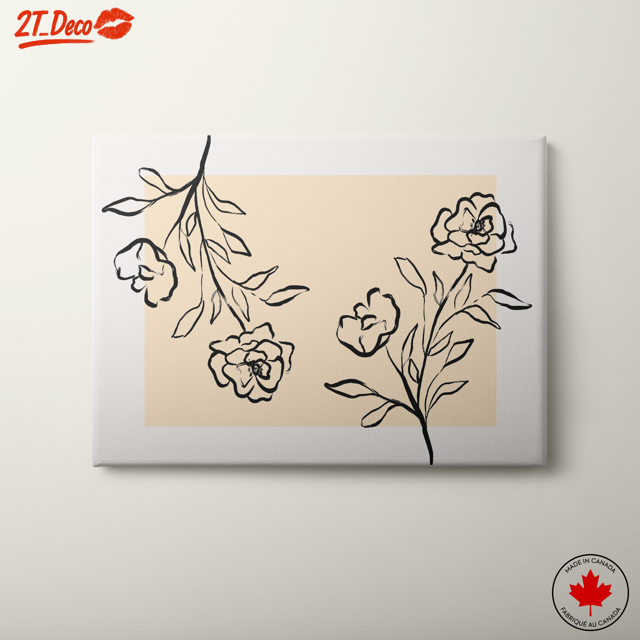 Stylized Floral Artwork for Modern Decor 2