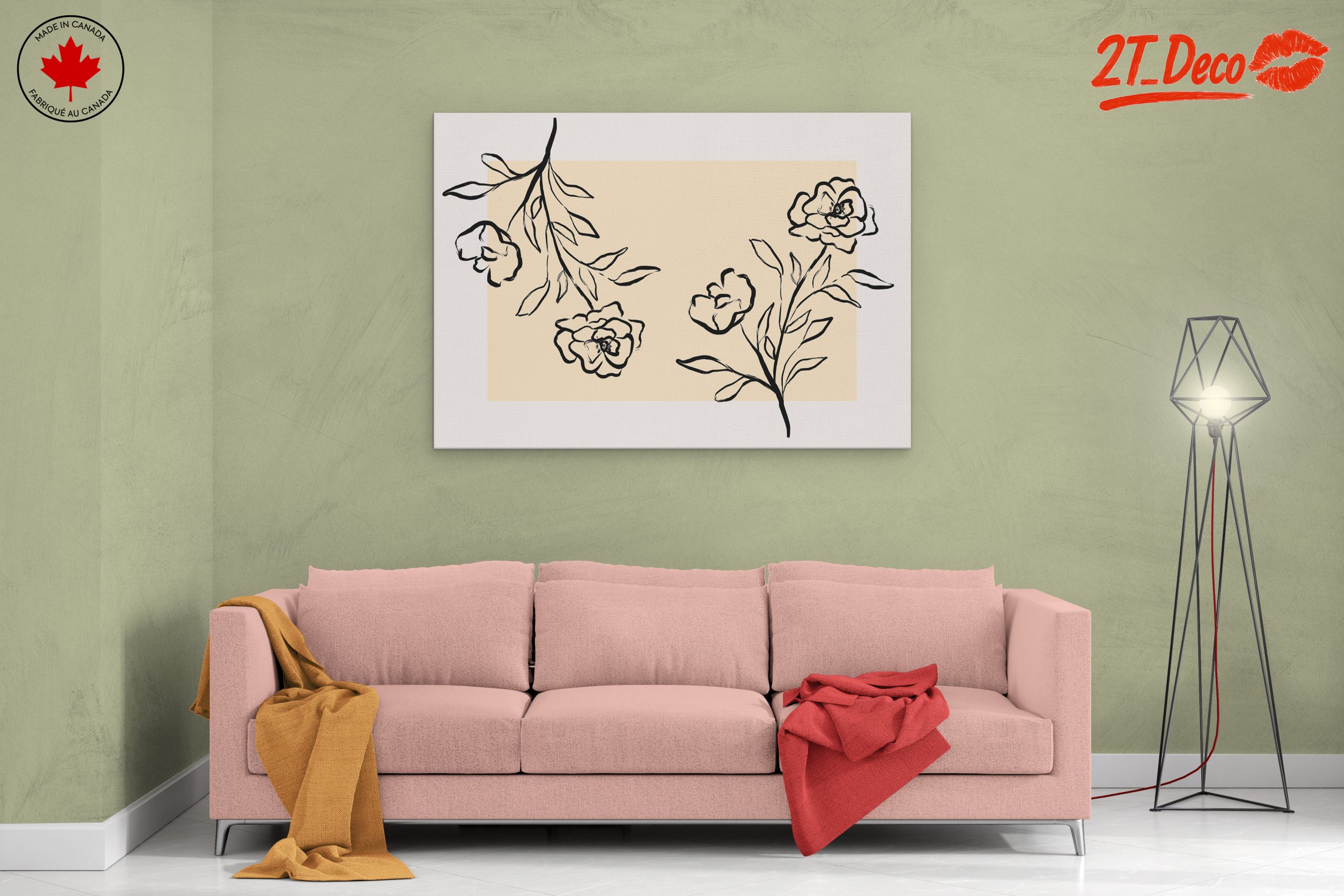 Stylized Floral Artwork for Modern Decor 2 - Image 2