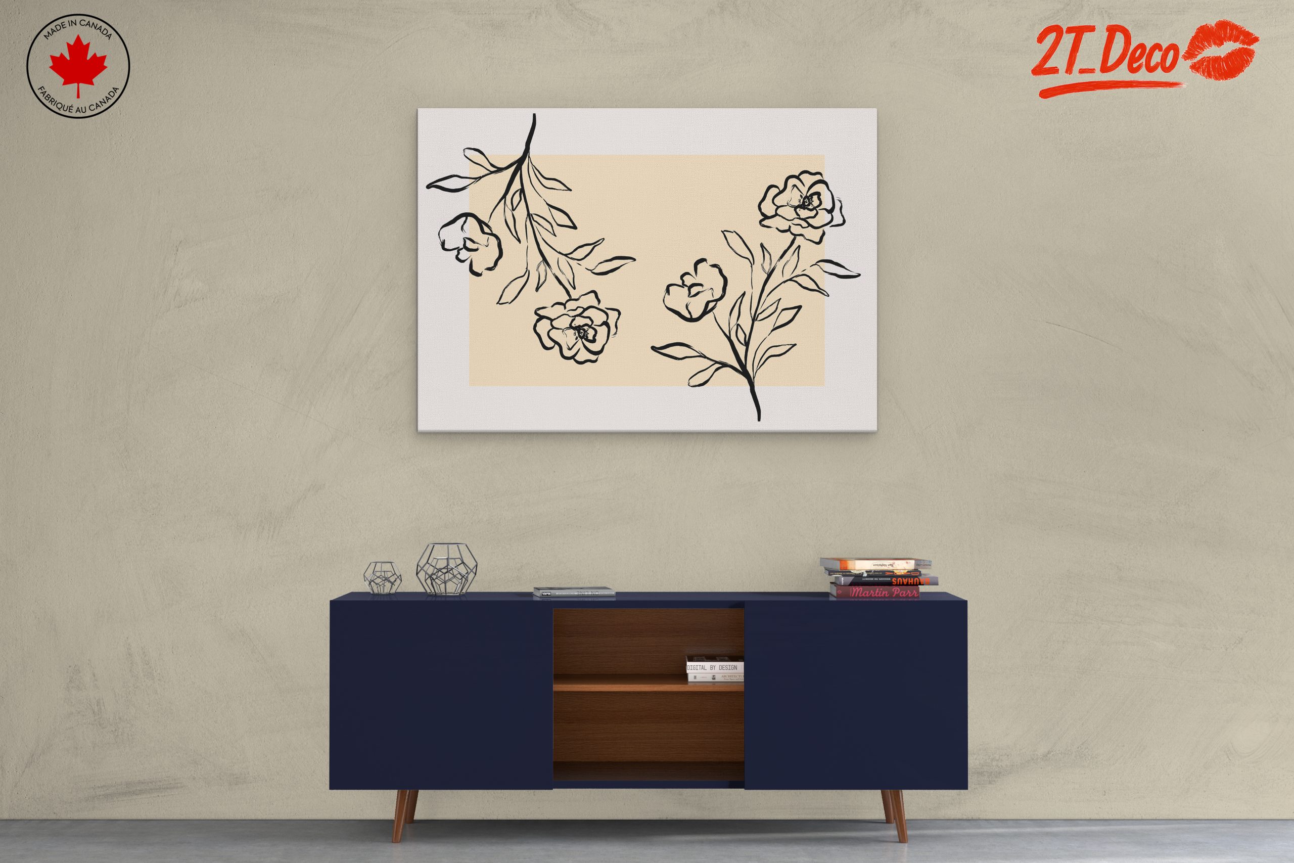 Stylized Floral Artwork for Modern Decor 2 - Image 3
