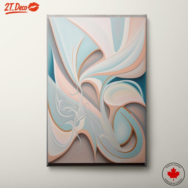 Soft Abstract Curves in Gentle Colors