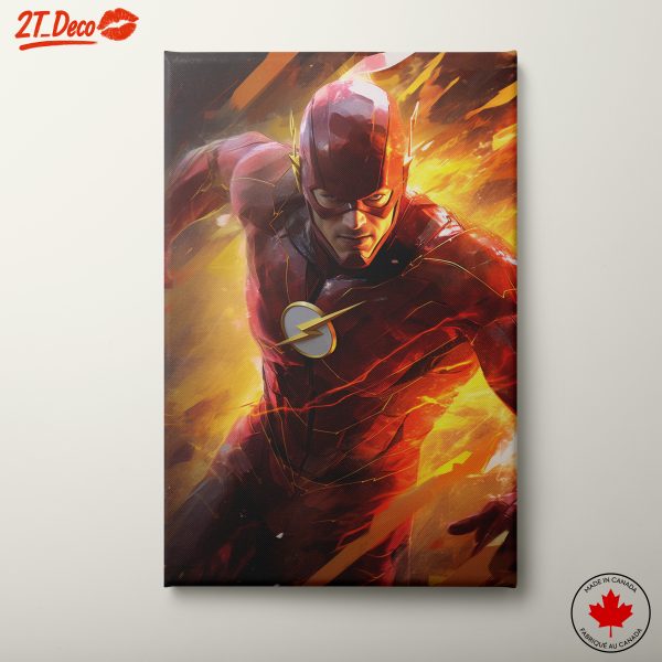 Dynamic Flash Character Art Featuring DC Comics Hero