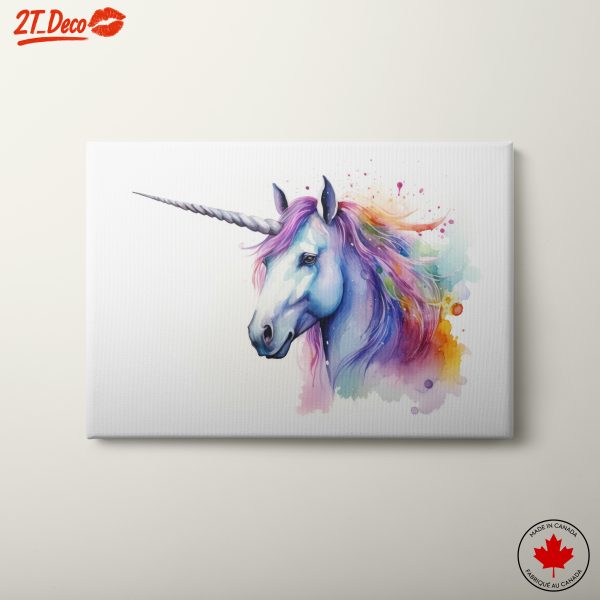 Magical Unicorn with Colorful Splash