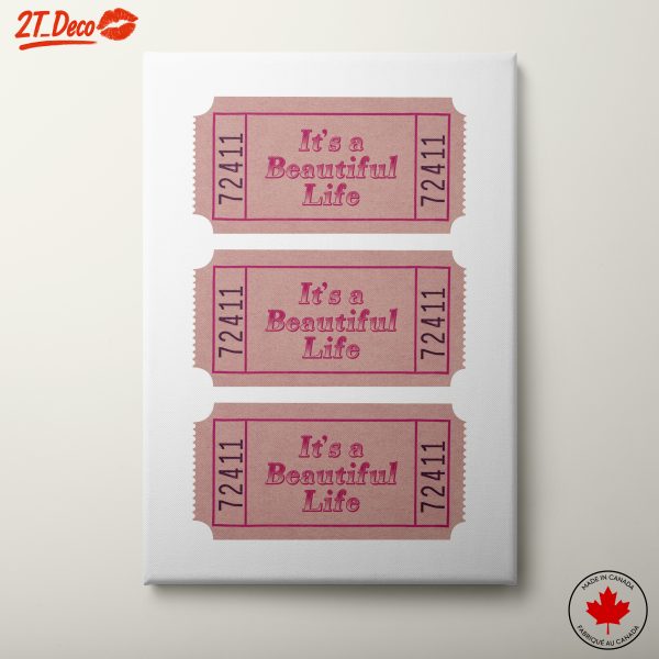 It's a Beautiful Life Inspirational Quote Art