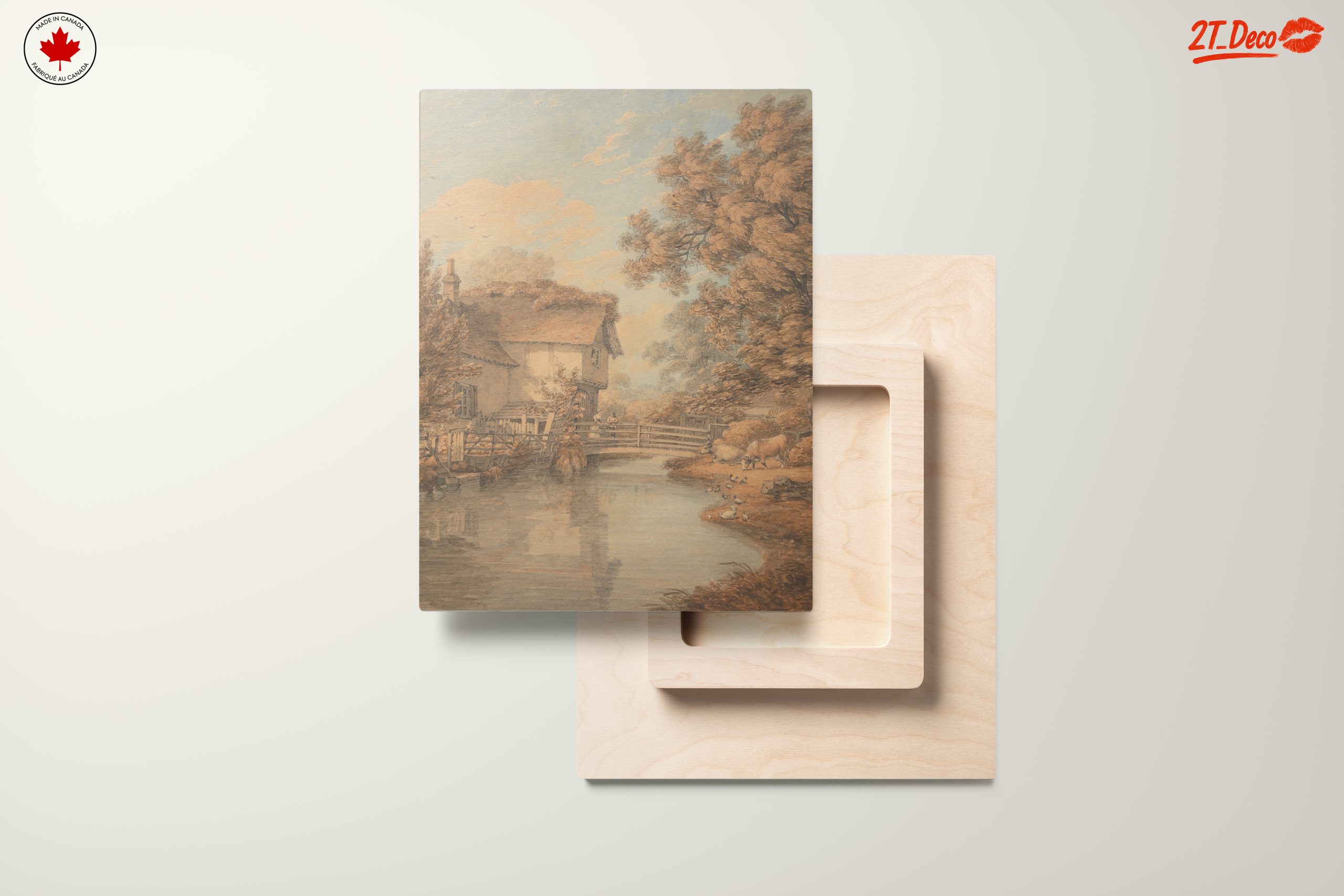 Serene Cottage Landscape by Water - Image 11