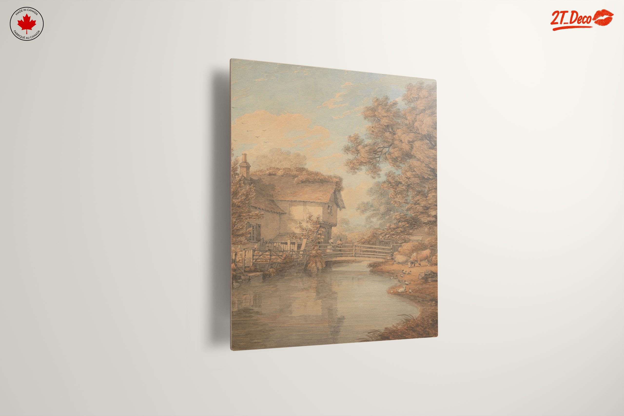 Serene Cottage Landscape by Water - Image 13