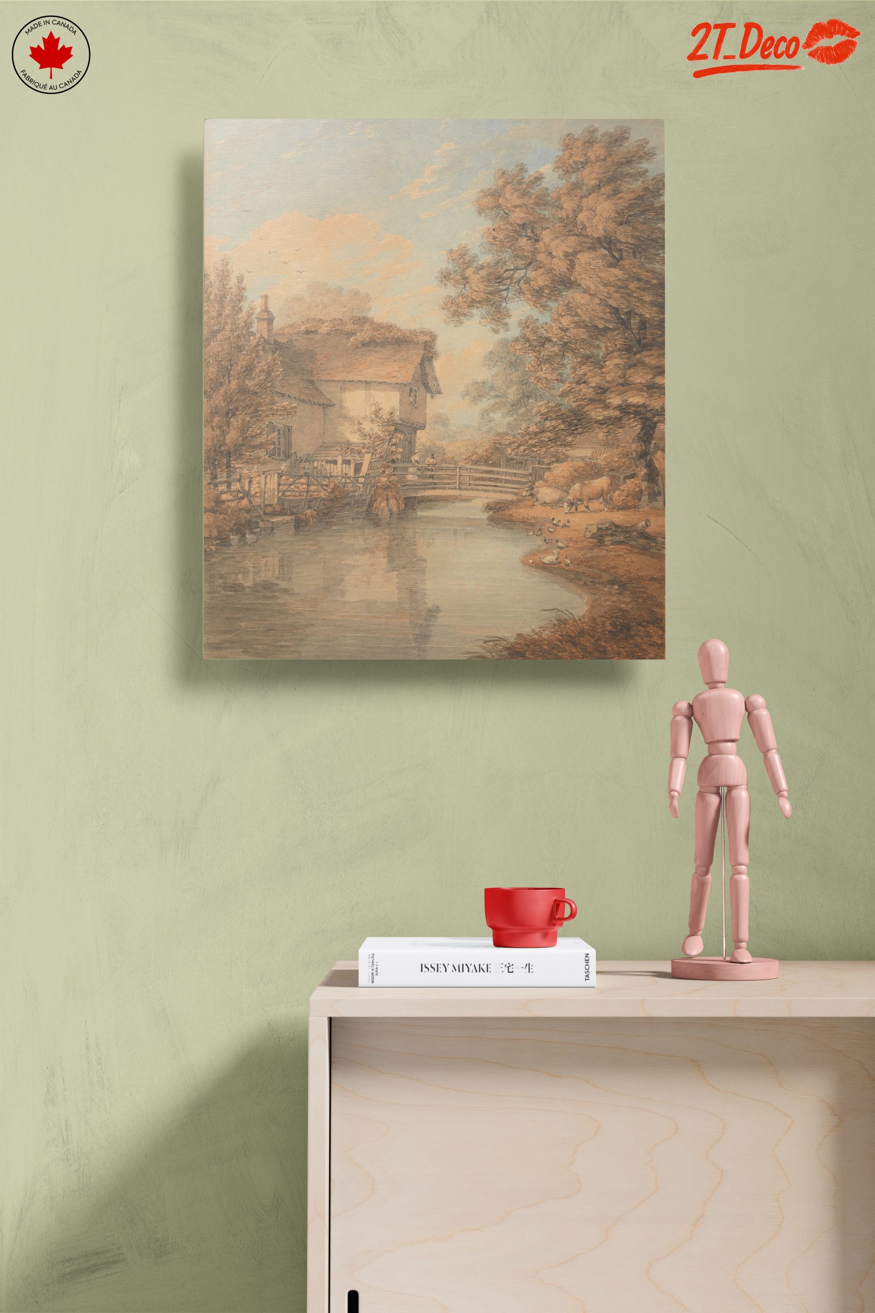Serene Cottage Landscape by Water - Image 14