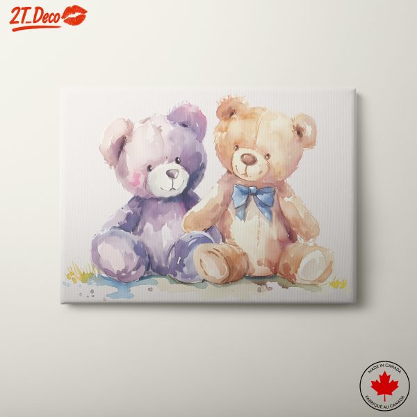 Adorable Teddy Bears Watercolor Art