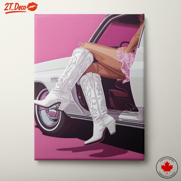 Stylized Character in White Cowboy Boots