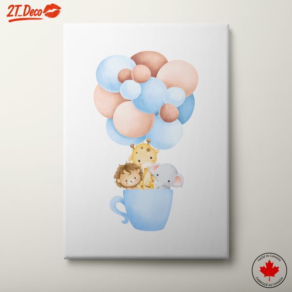 Whimsical Animals with Colorful Balloons