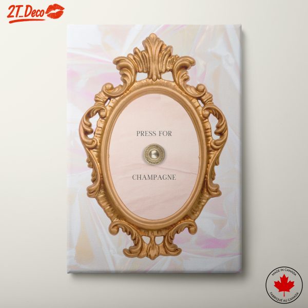Press For Champagne Motivational Quote Art