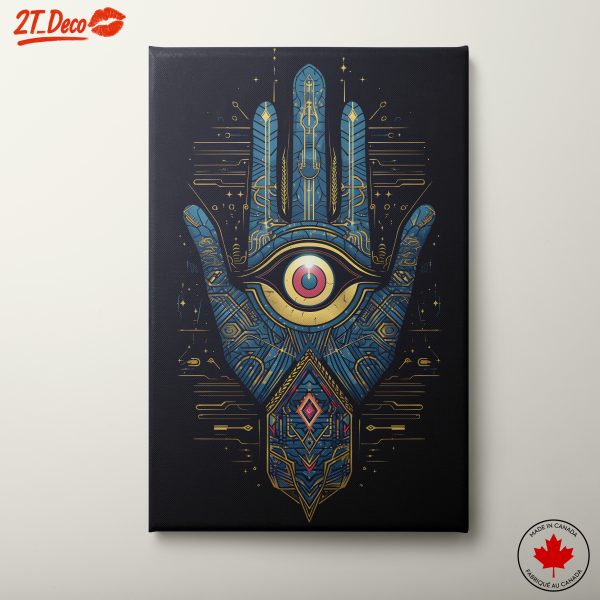 Celestial Eye Illustration with Geometric Patterns