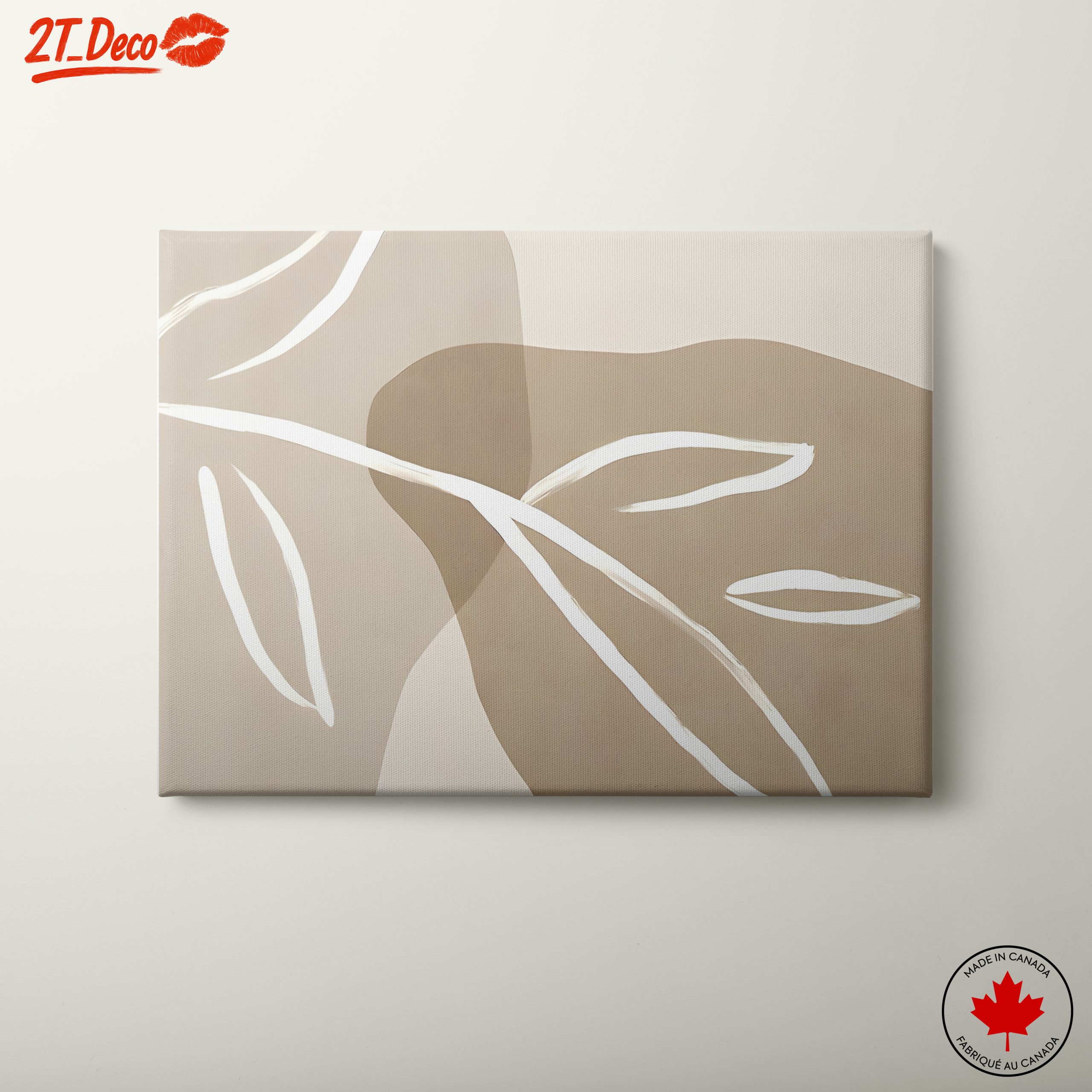 Minimalist Botanical Artwork with Leaf Design