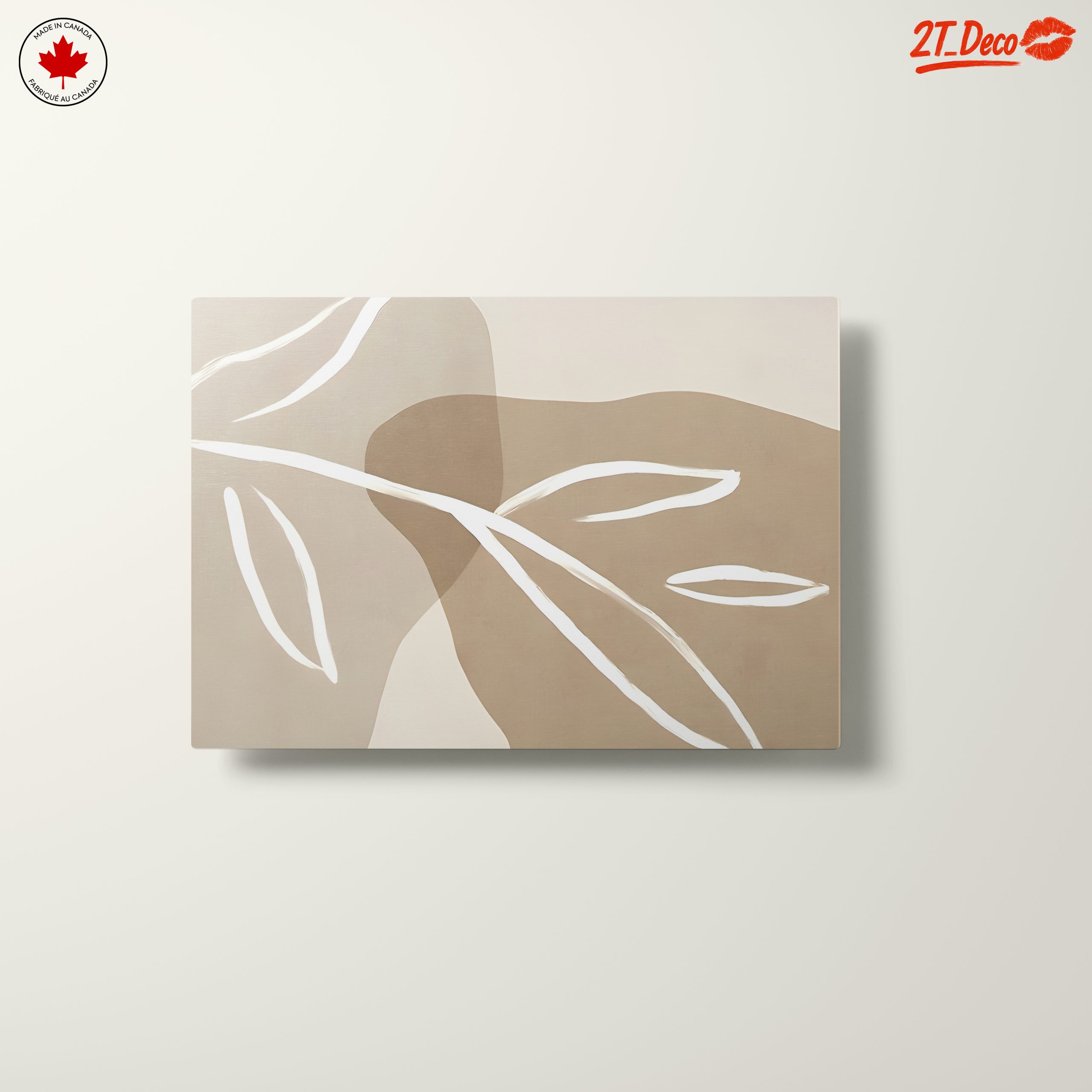 Minimalist Botanical Artwork with Leaf Design - Image 10