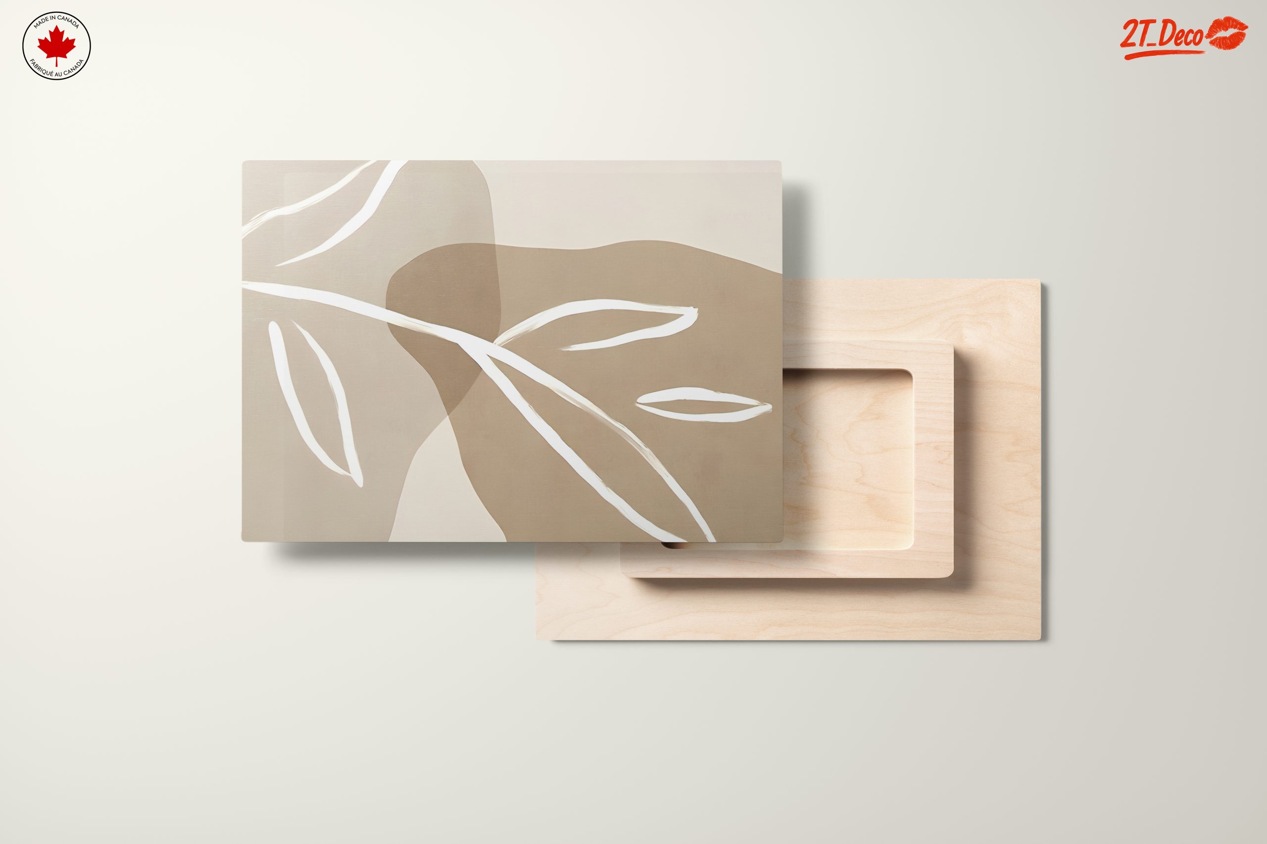 Minimalist Botanical Artwork with Leaf Design - Image 11