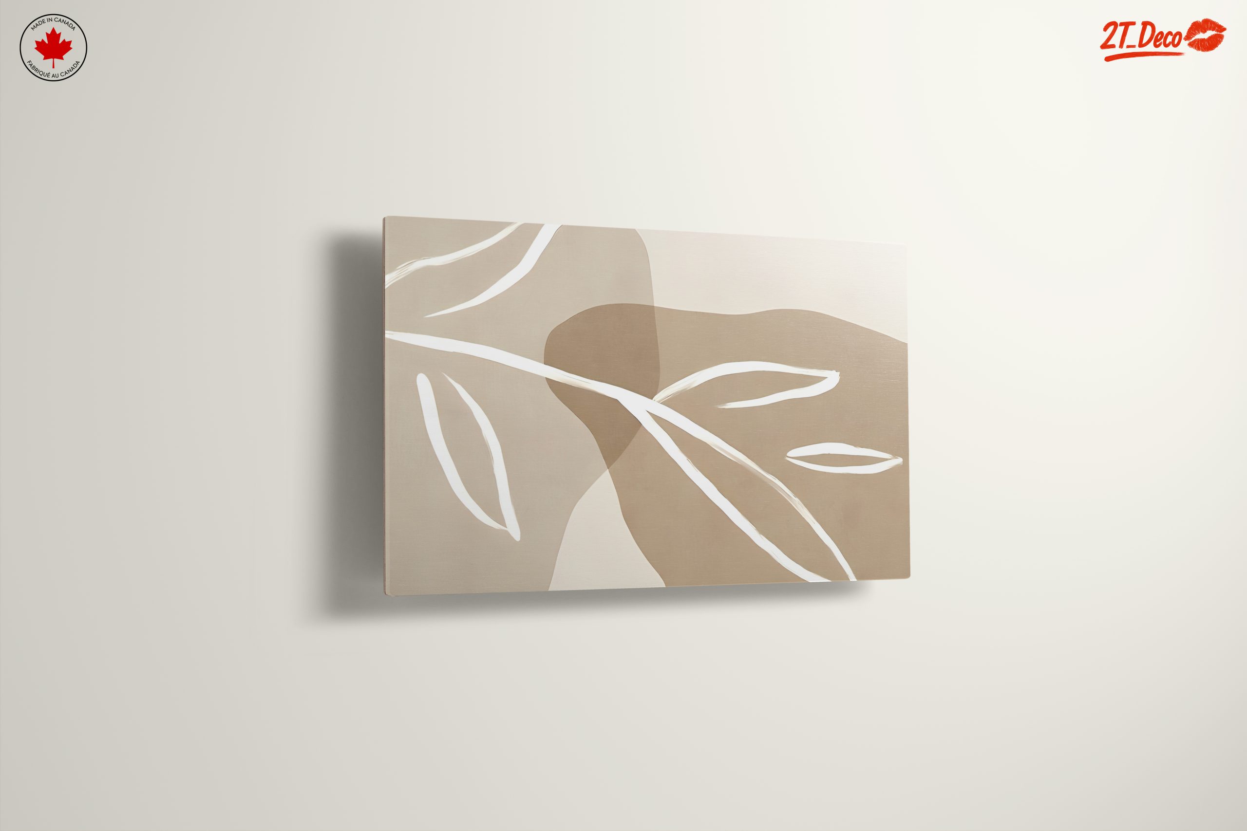 Minimalist Botanical Artwork with Leaf Design - Image 13