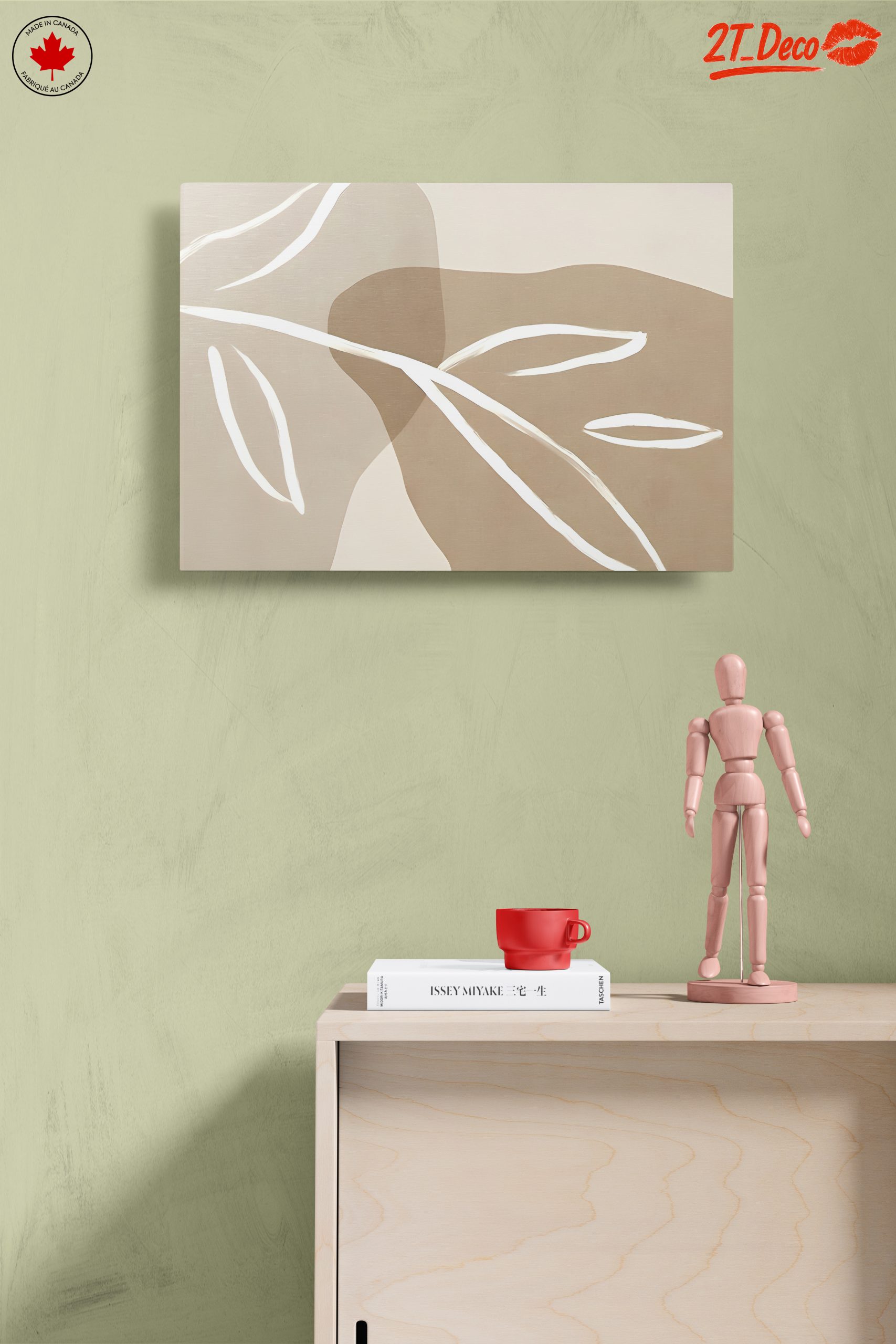 Minimalist Botanical Artwork with Leaf Design - Image 14