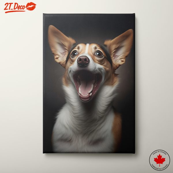 Playful Corgi Face Art