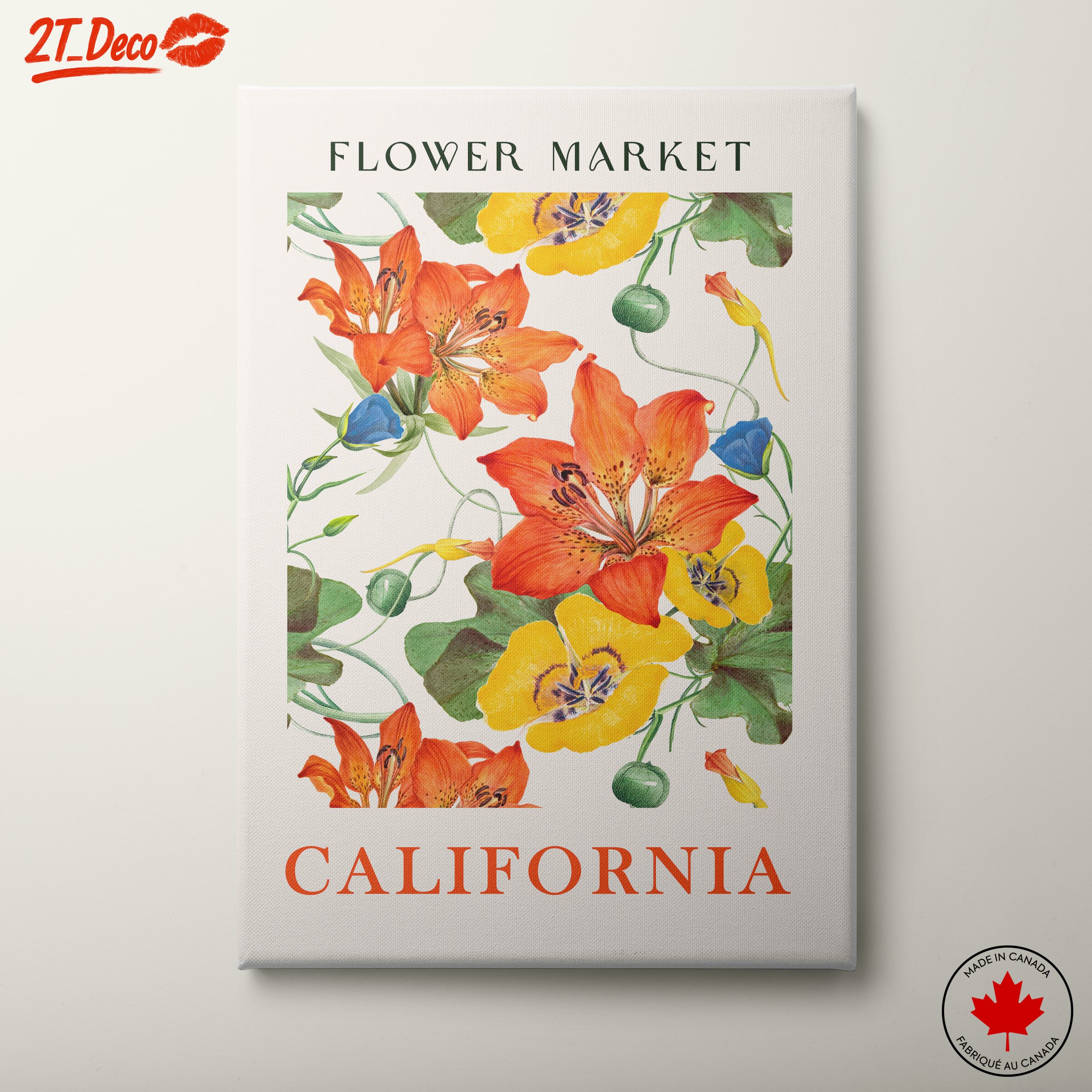 California Flower Market Art