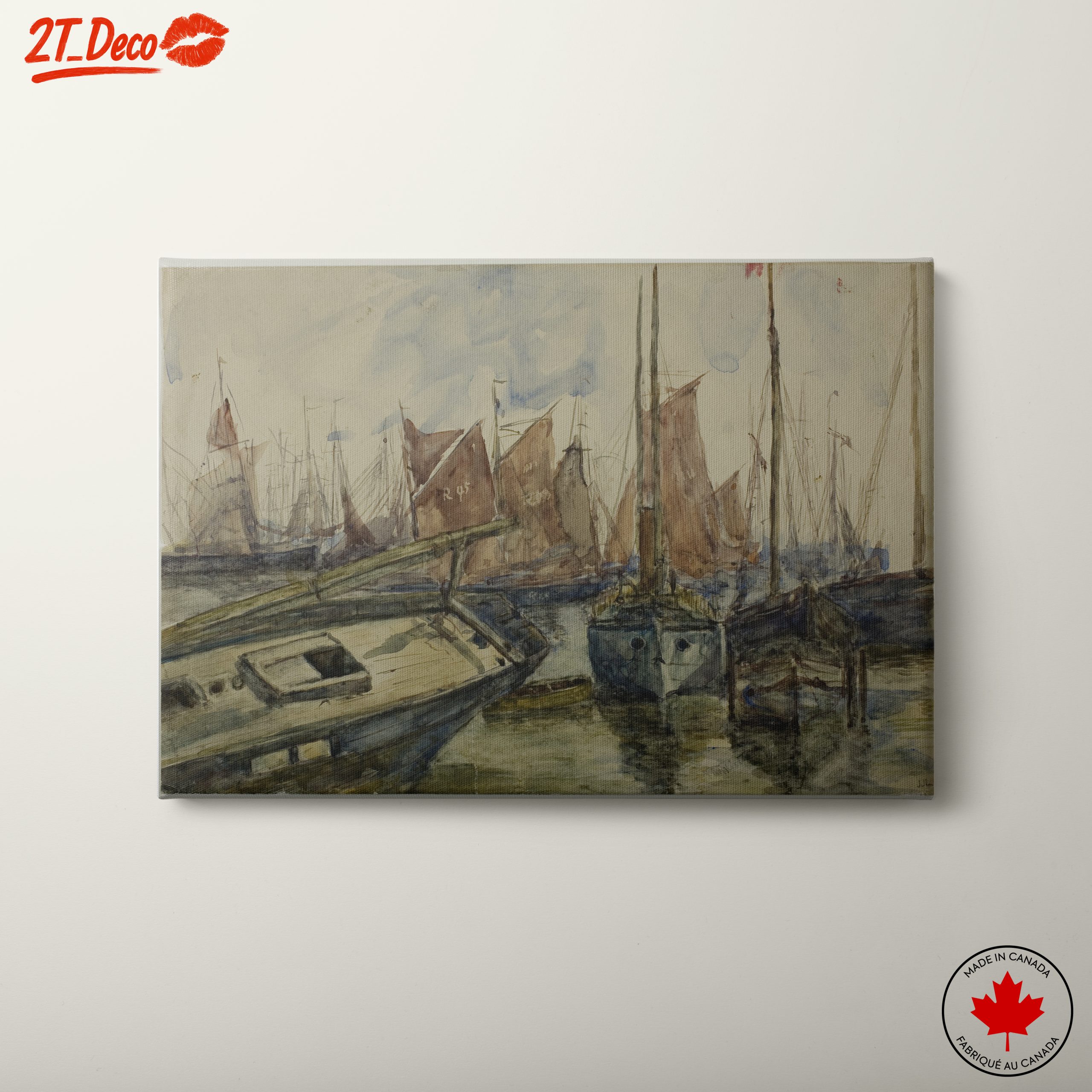 Serene Abstract Marine Harbor Scene
