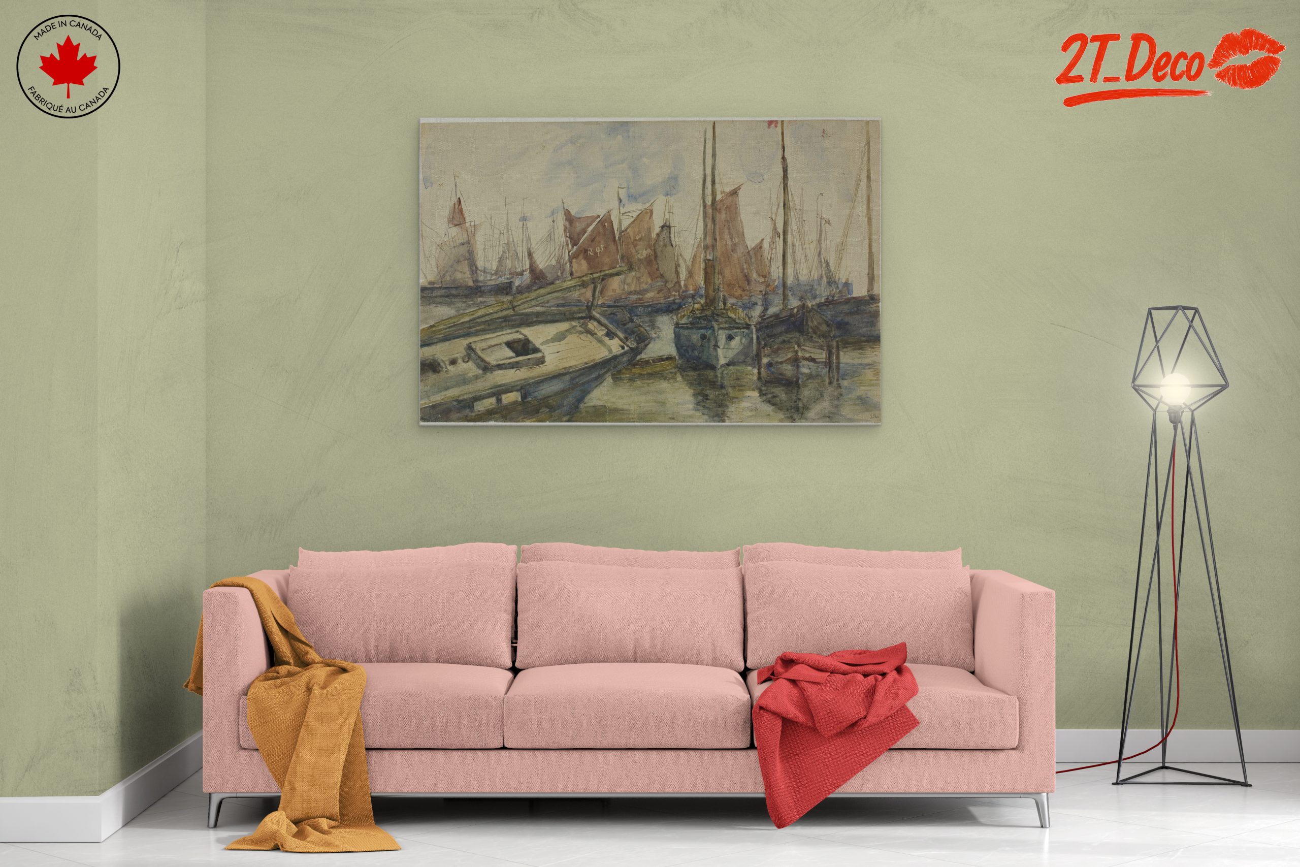 Serene Abstract Marine Harbor Scene - Image 2
