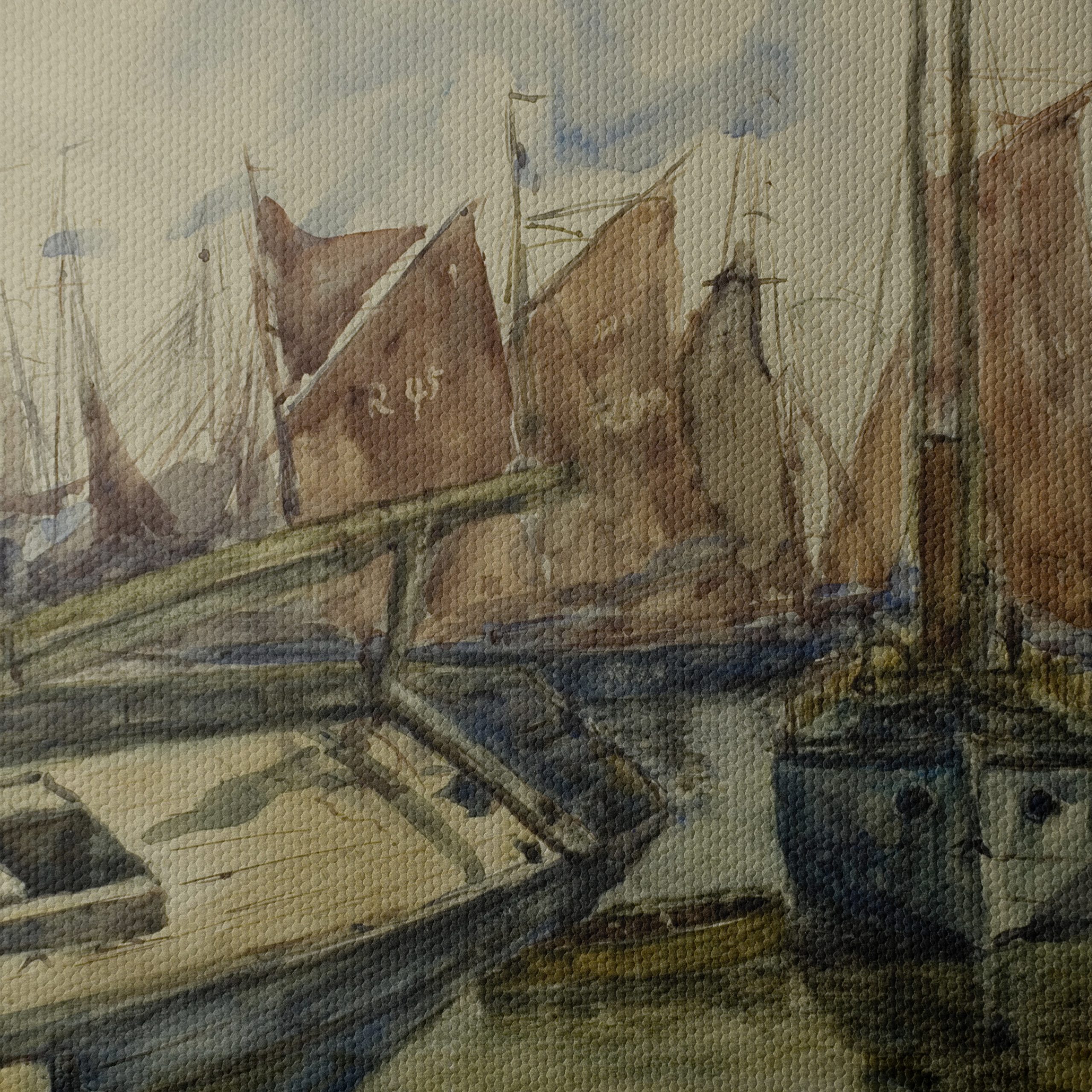 Serene Abstract Marine Harbor Scene - Image 4