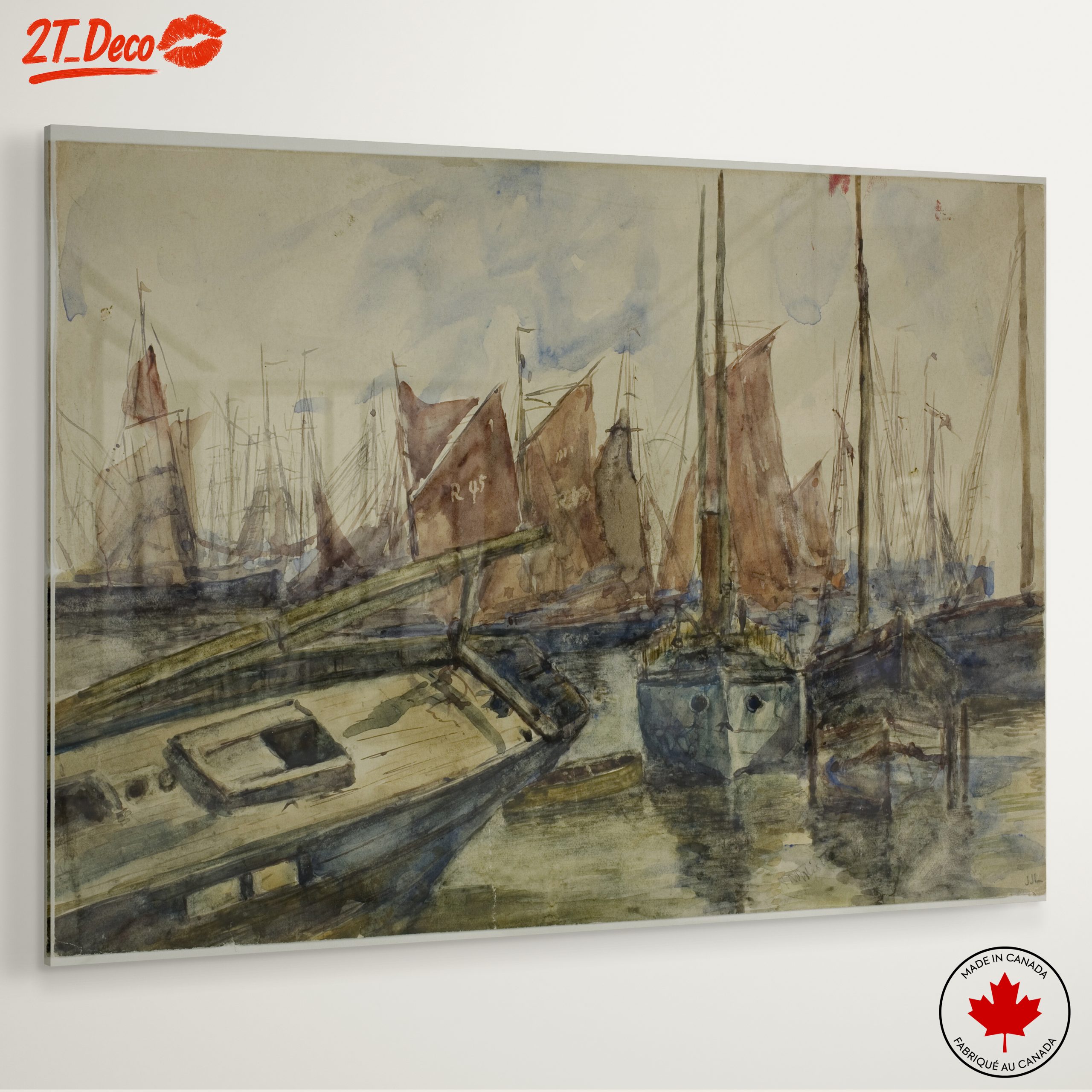 Serene Abstract Marine Harbor Scene - Image 6