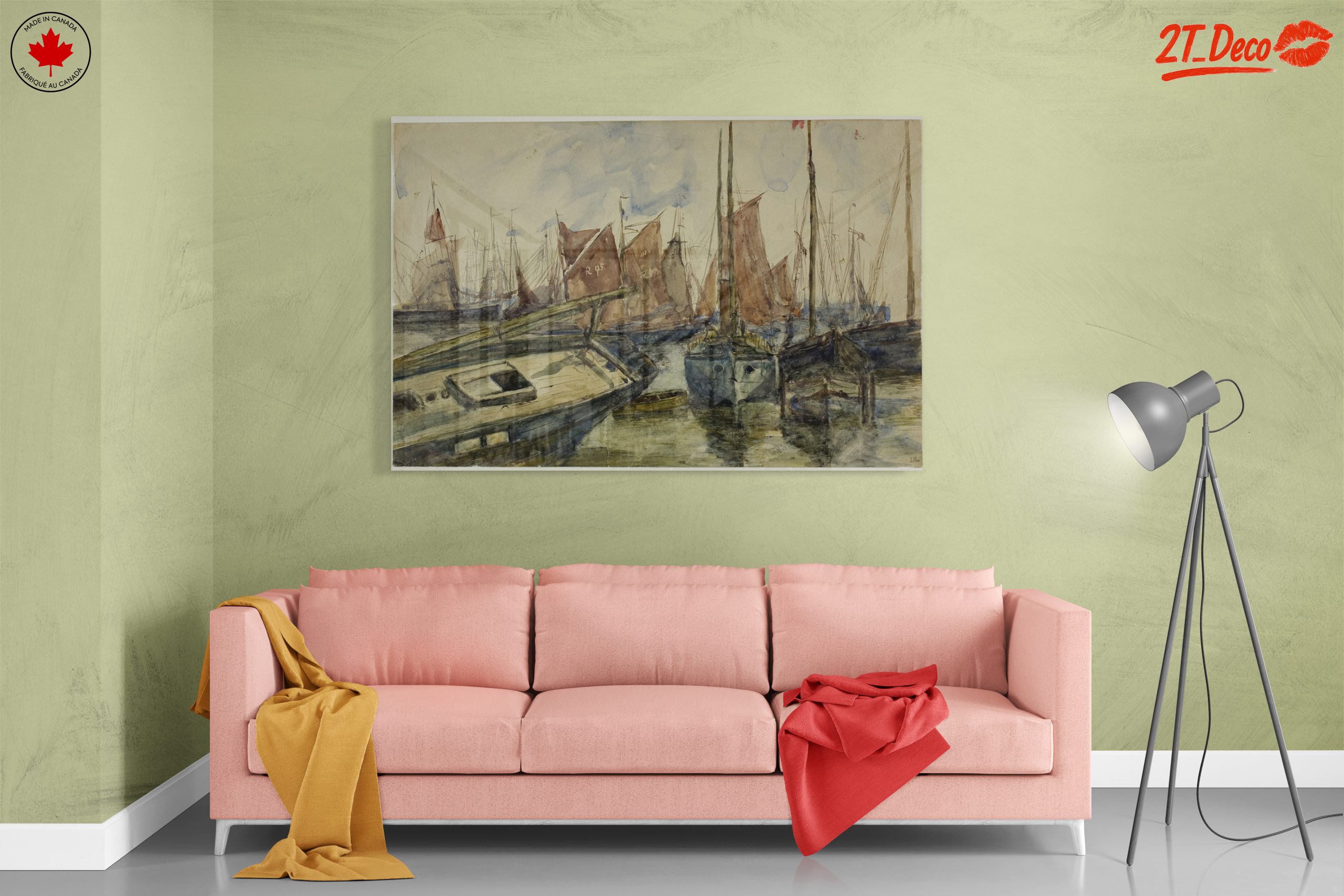 Serene Abstract Marine Harbor Scene - Image 7