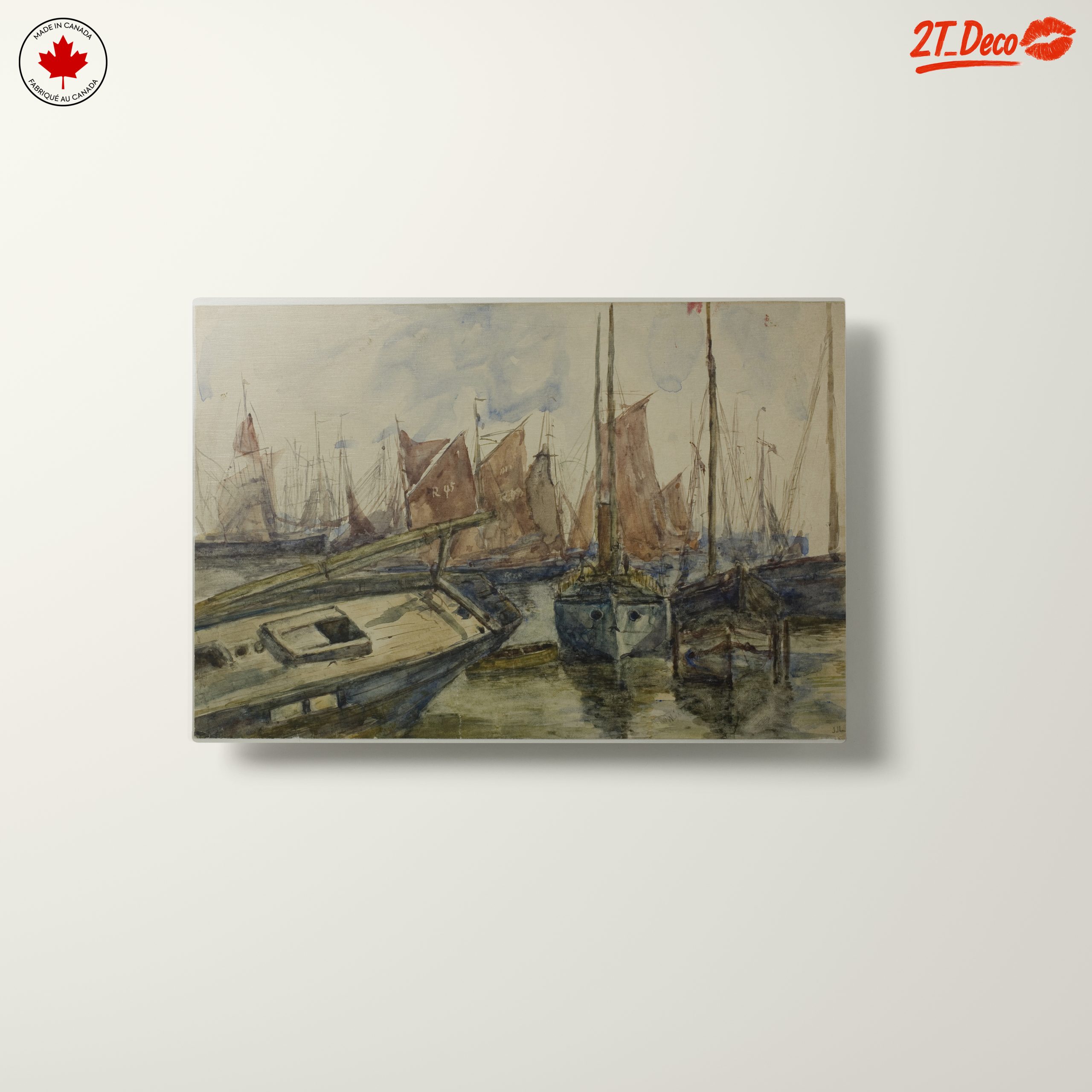 Serene Abstract Marine Harbor Scene - Image 10