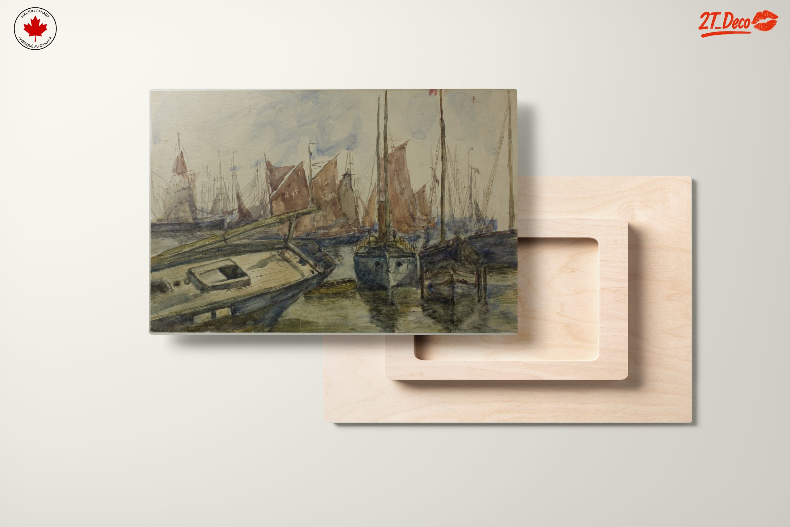 Serene Abstract Marine Harbor Scene - Image 11