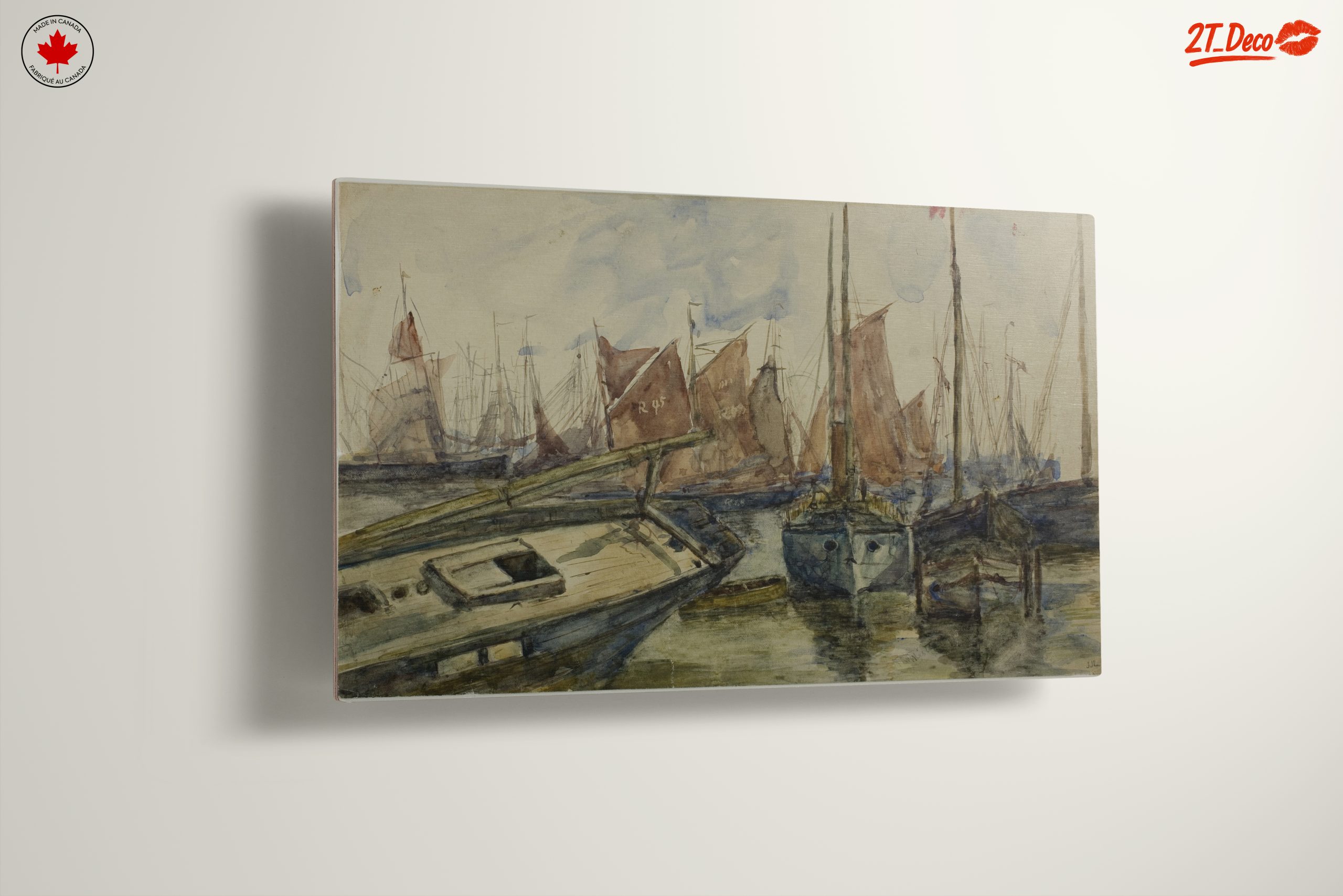 Serene Abstract Marine Harbor Scene - Image 13