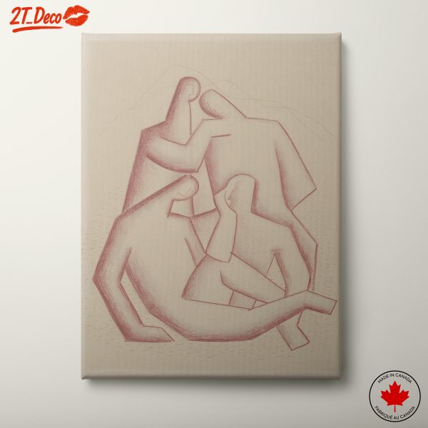 Abstract Human Figures in Earthy Tones