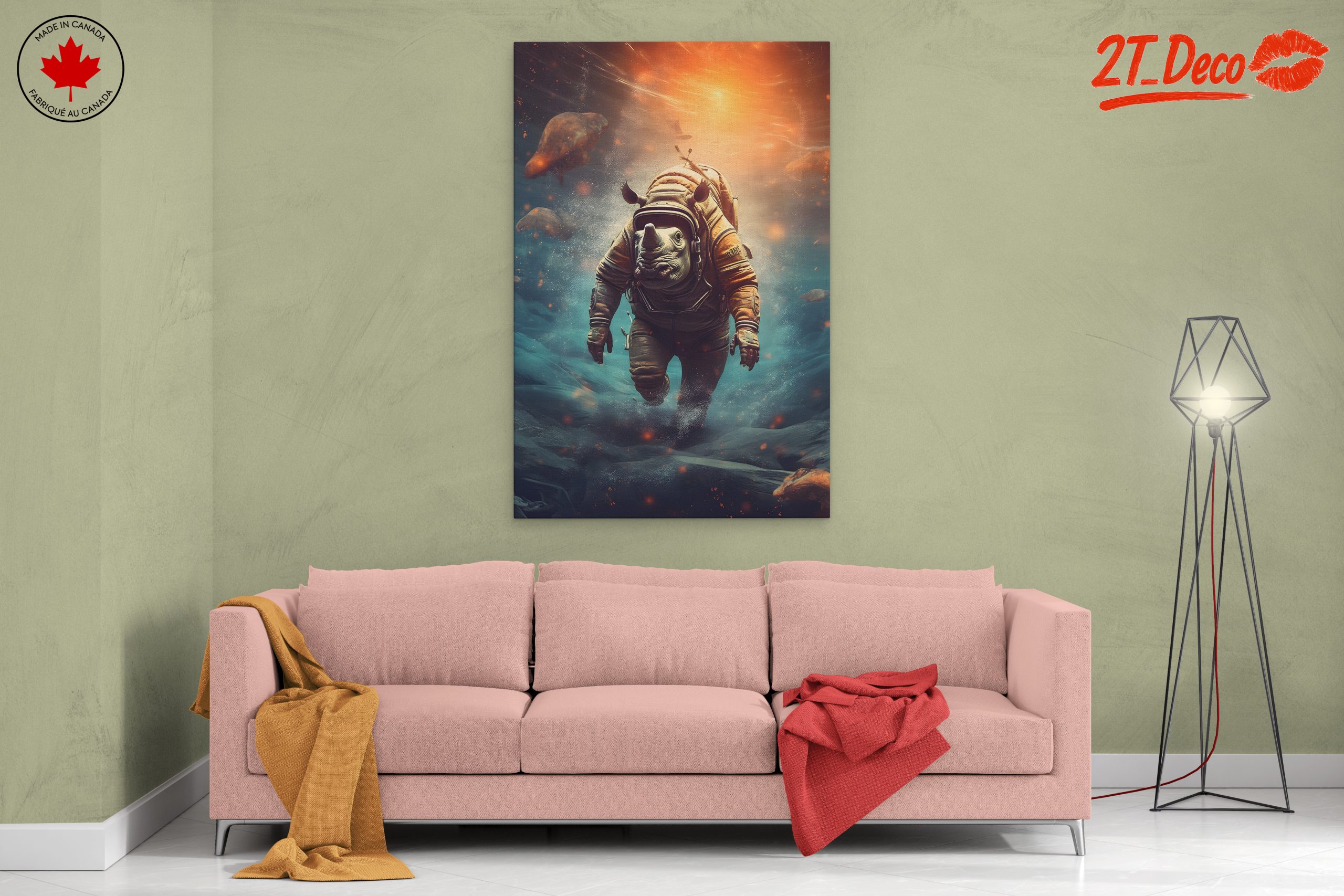 Astronaut Rhino Exploring the Depths - Image 2