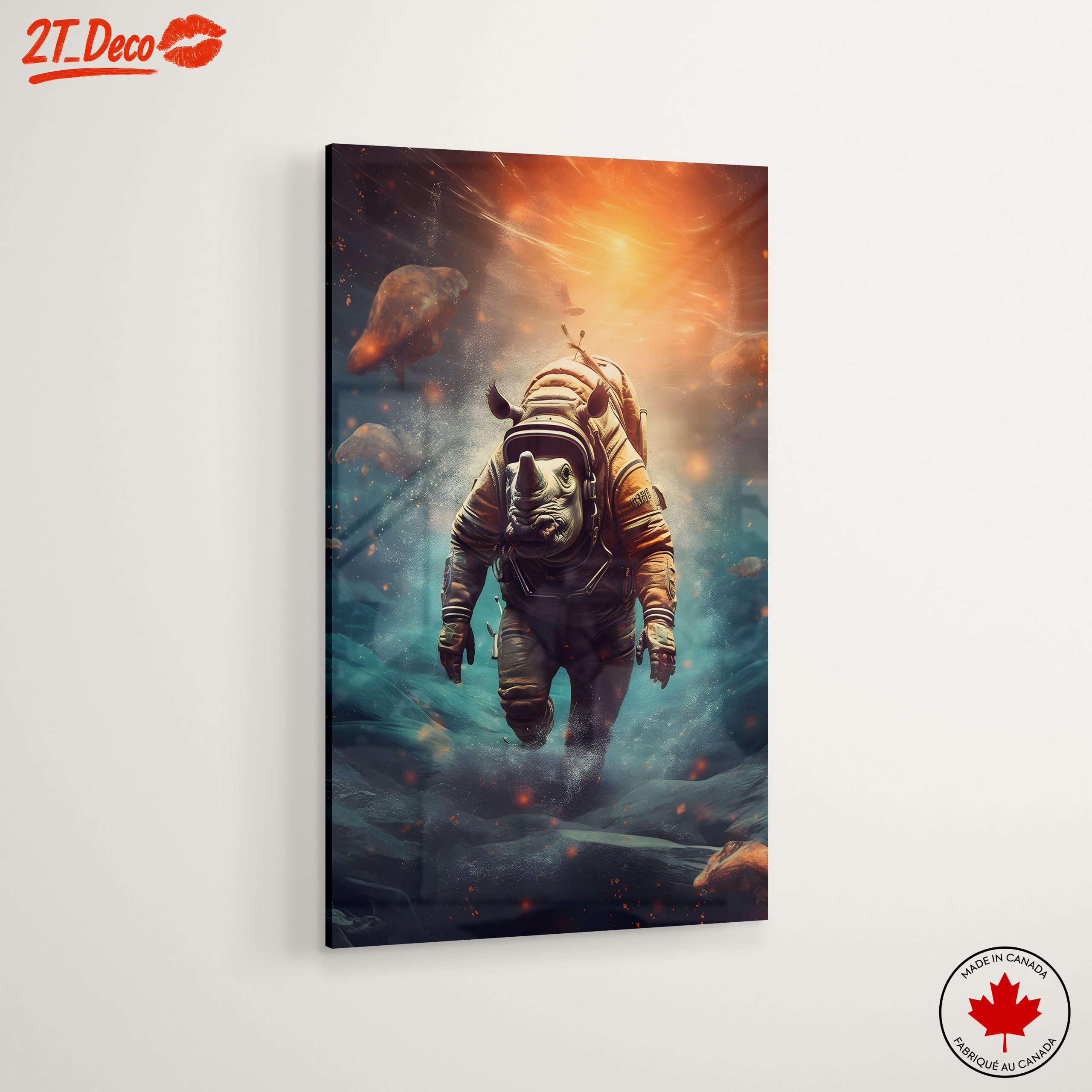 Astronaut Rhino Exploring the Depths - Image 6