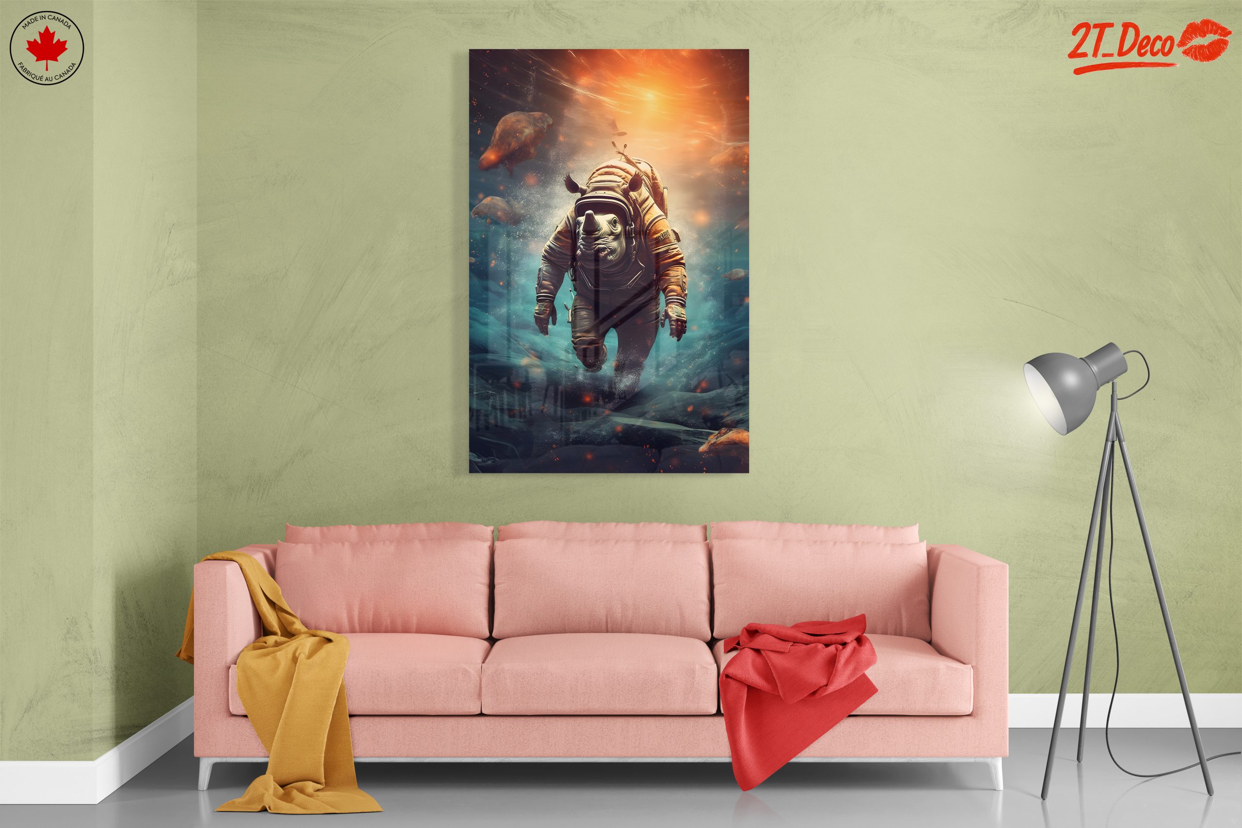 Astronaut Rhino Exploring the Depths - Image 7