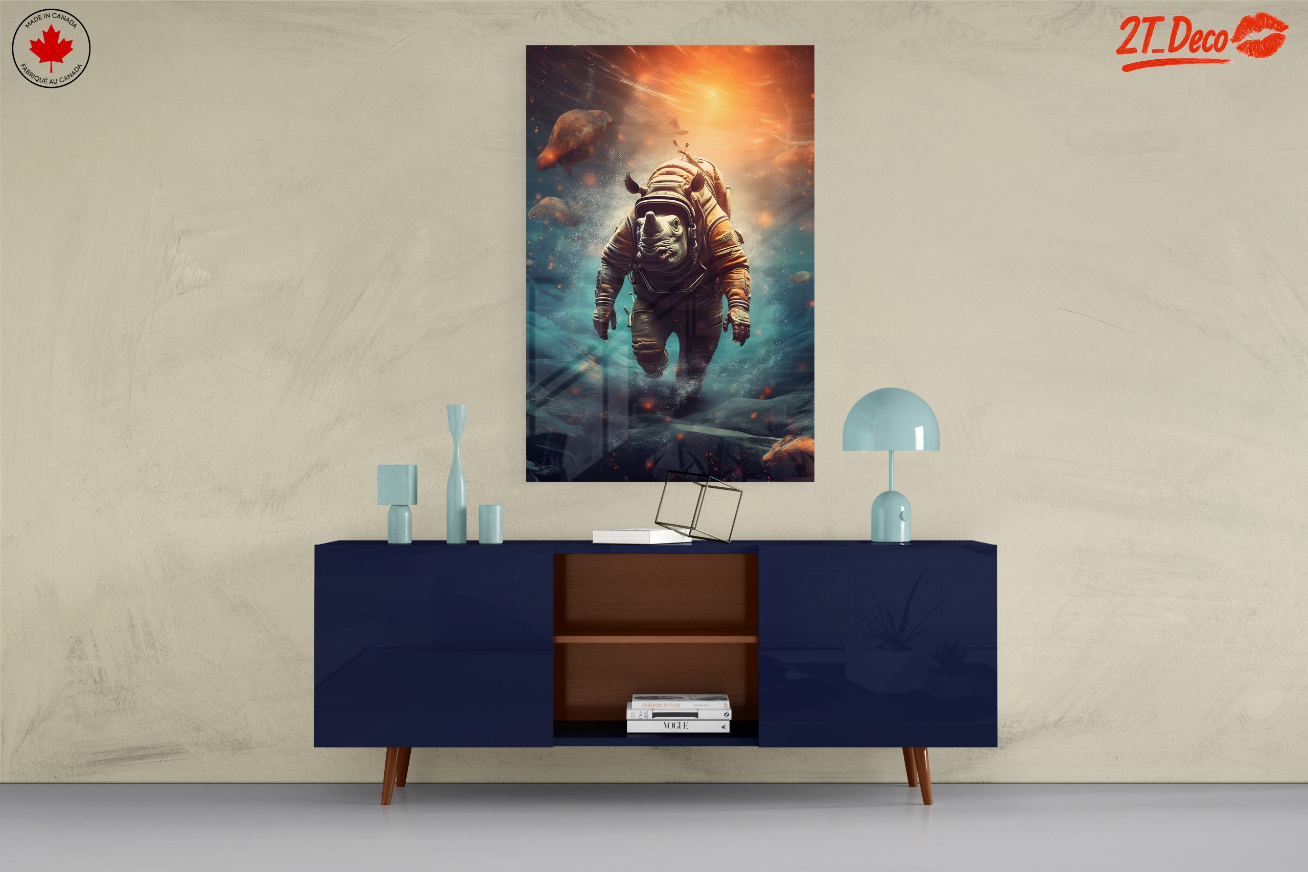 Astronaut Rhino Exploring the Depths - Image 8