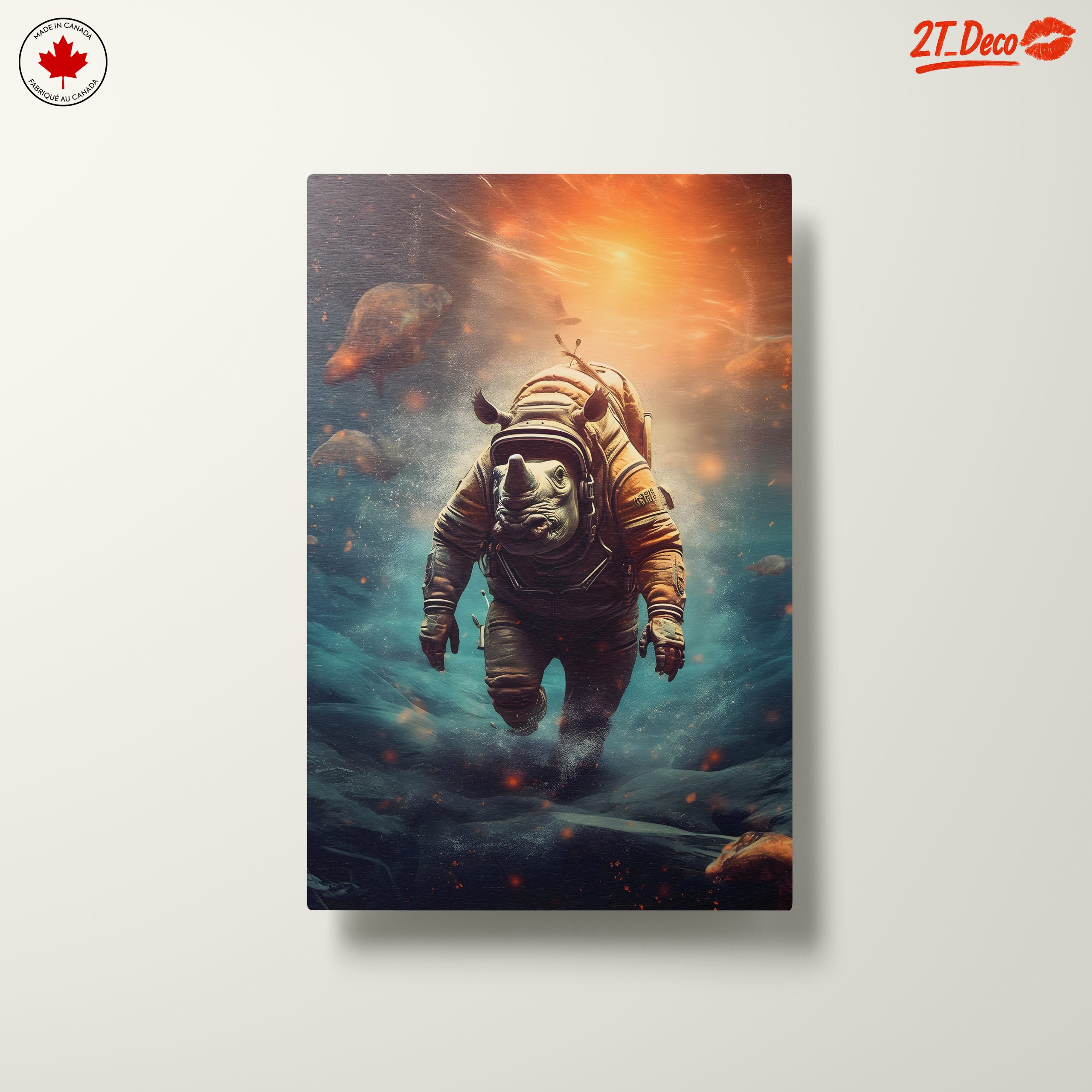 Astronaut Rhino Exploring the Depths - Image 10
