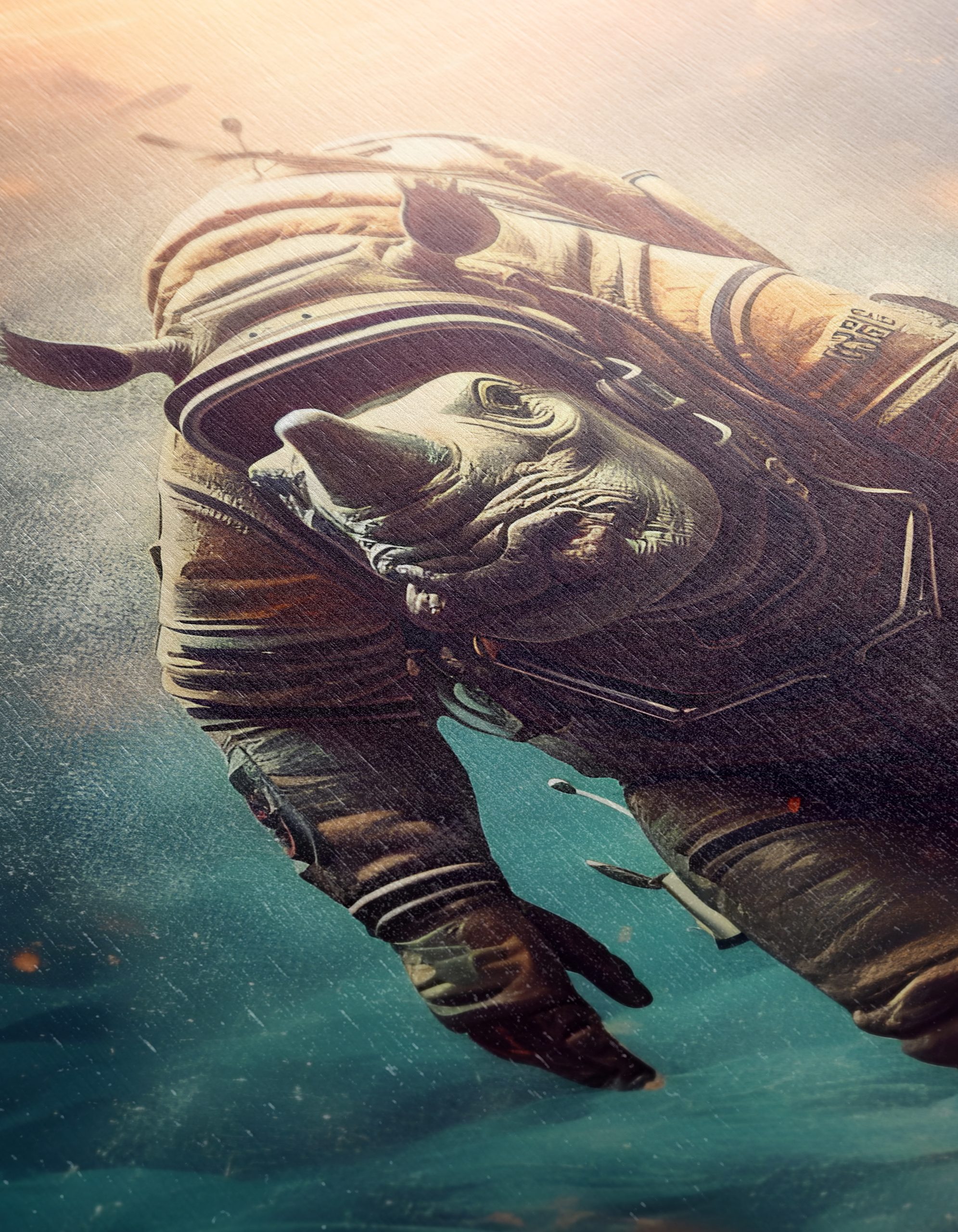 Astronaut Rhino Exploring the Depths - Image 12